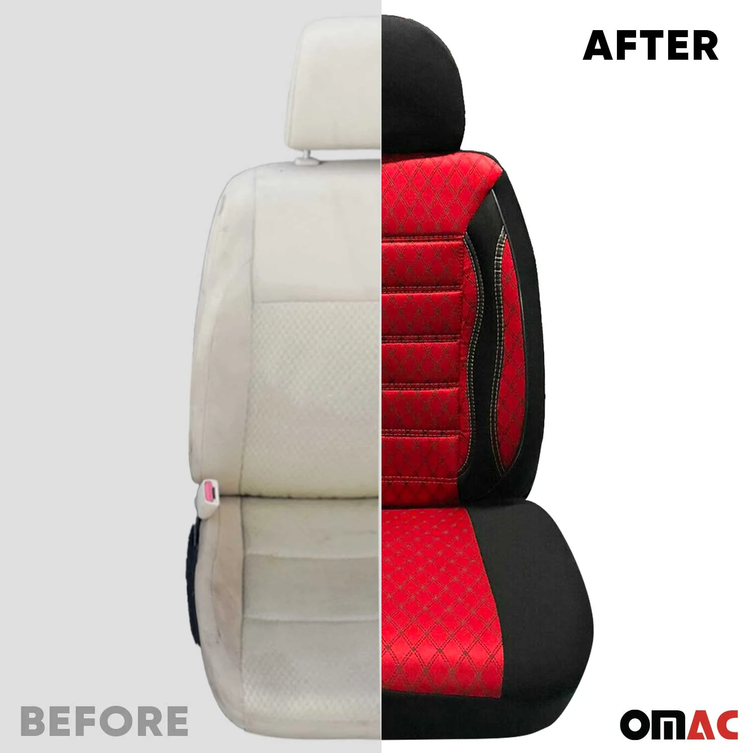 Schonbezüge Sitzbezüge für Citroen Jumpy / Jumper / SpaceTourer Schwarz Rot 2+1 - Image 6