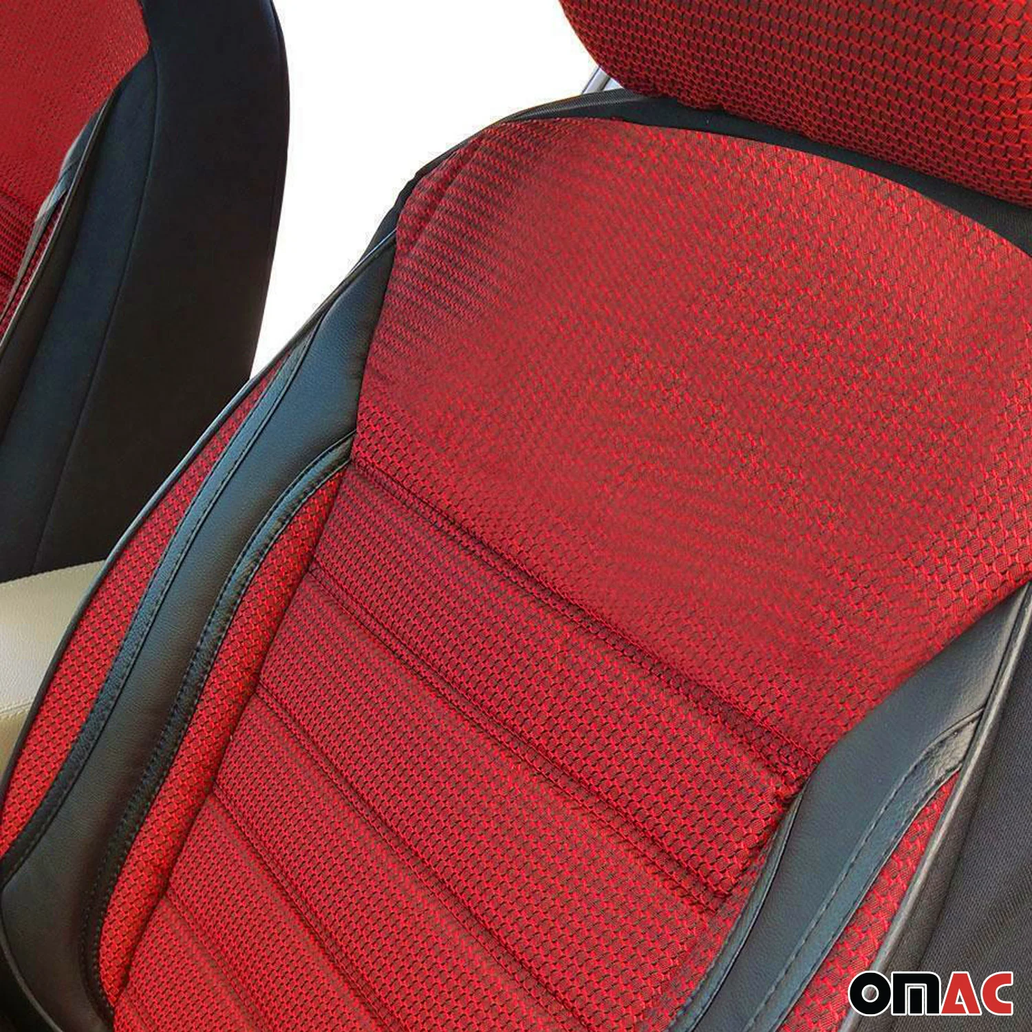 Schonbezüge Sitzbezüge für Citroen Jumpy / Jumper / SpaceTourer Schwarz Rot 2+1 - Image 9