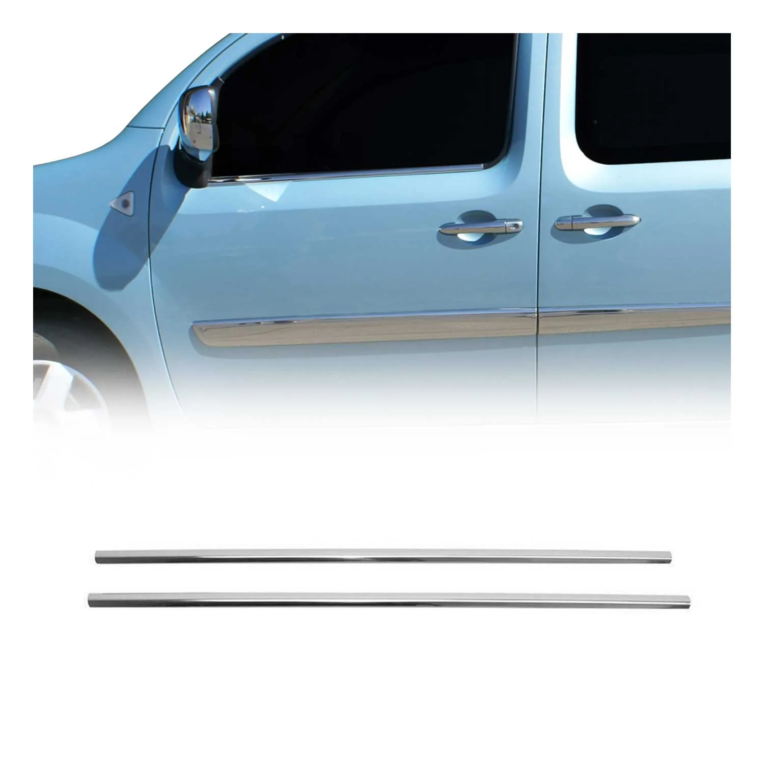 Fensterleisten Zierleisten für Mercedes Citan 2012-2021 Edelstahl Chrom 2tlg