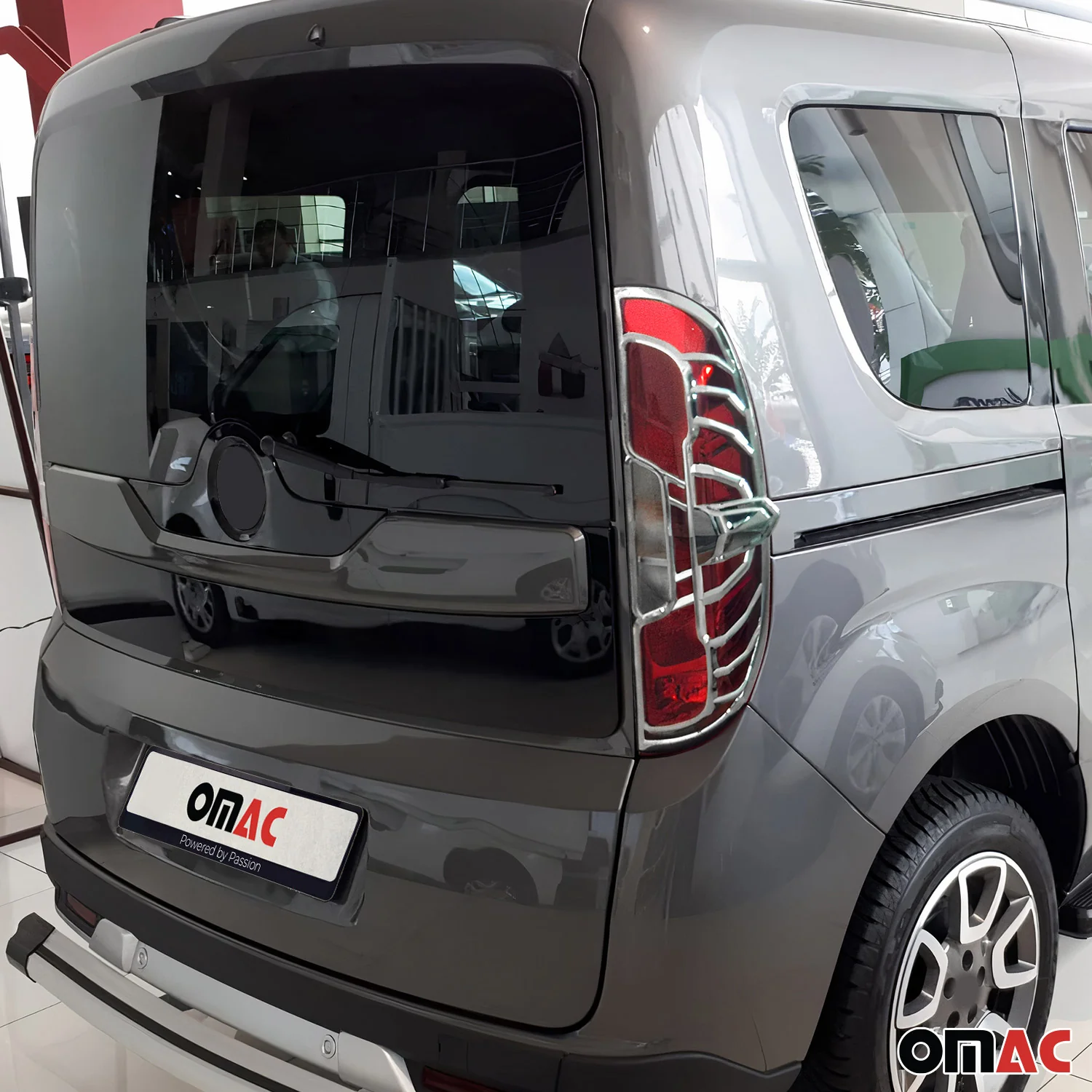 Rücklicht Leisten Heckleuchte für Opel Combo D 2015-2019 Chrom ABS Silber 2tlg - Image 2