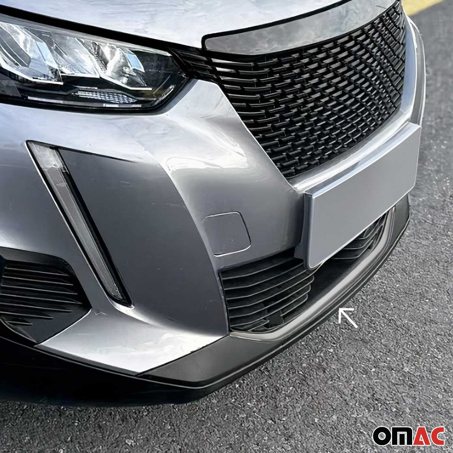 Kühlergrill Leisten Grillleisten für Peugeot 2008 2019-23 Pre-FL Edelstahl Chrom - Image 3