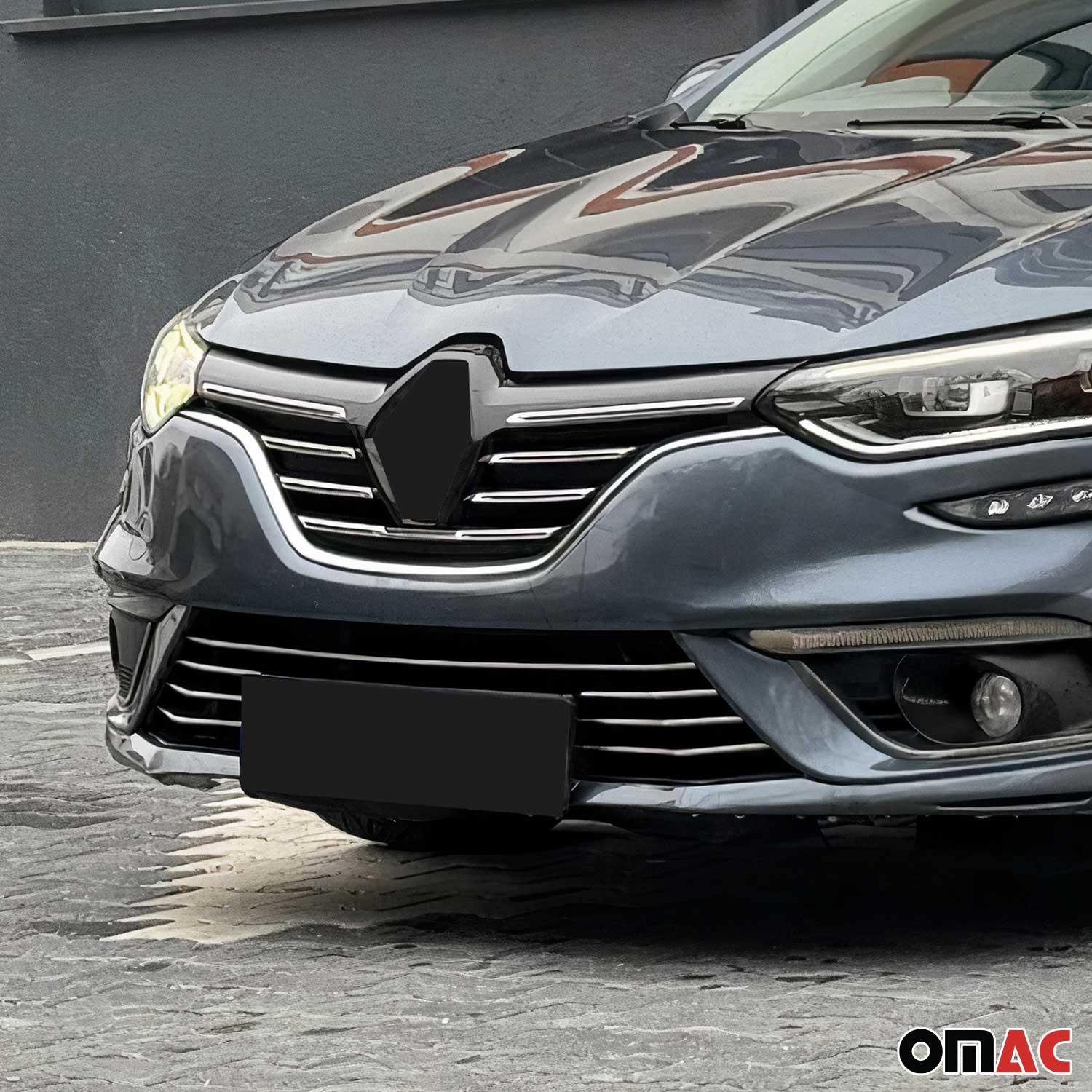 Kühlergrill Leisten Grillleisten für Renault Megane 2016-2022 Edelstahl Chrom 7x - Image 2