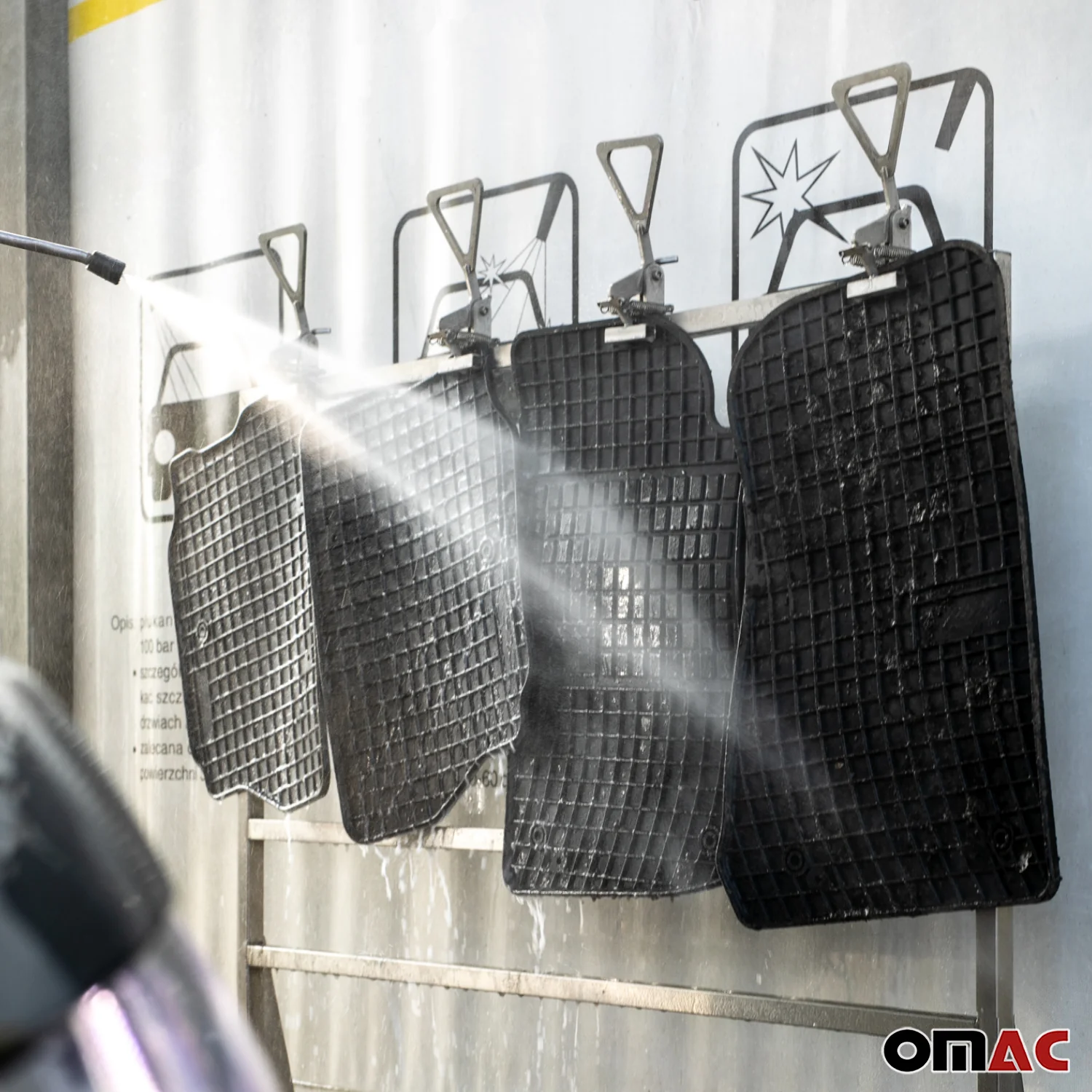 OMAC Gummi Fußmatten für Fiat 500 500C 2007-2020 Automatten Gummi Schwarz 4tlg - Image 11