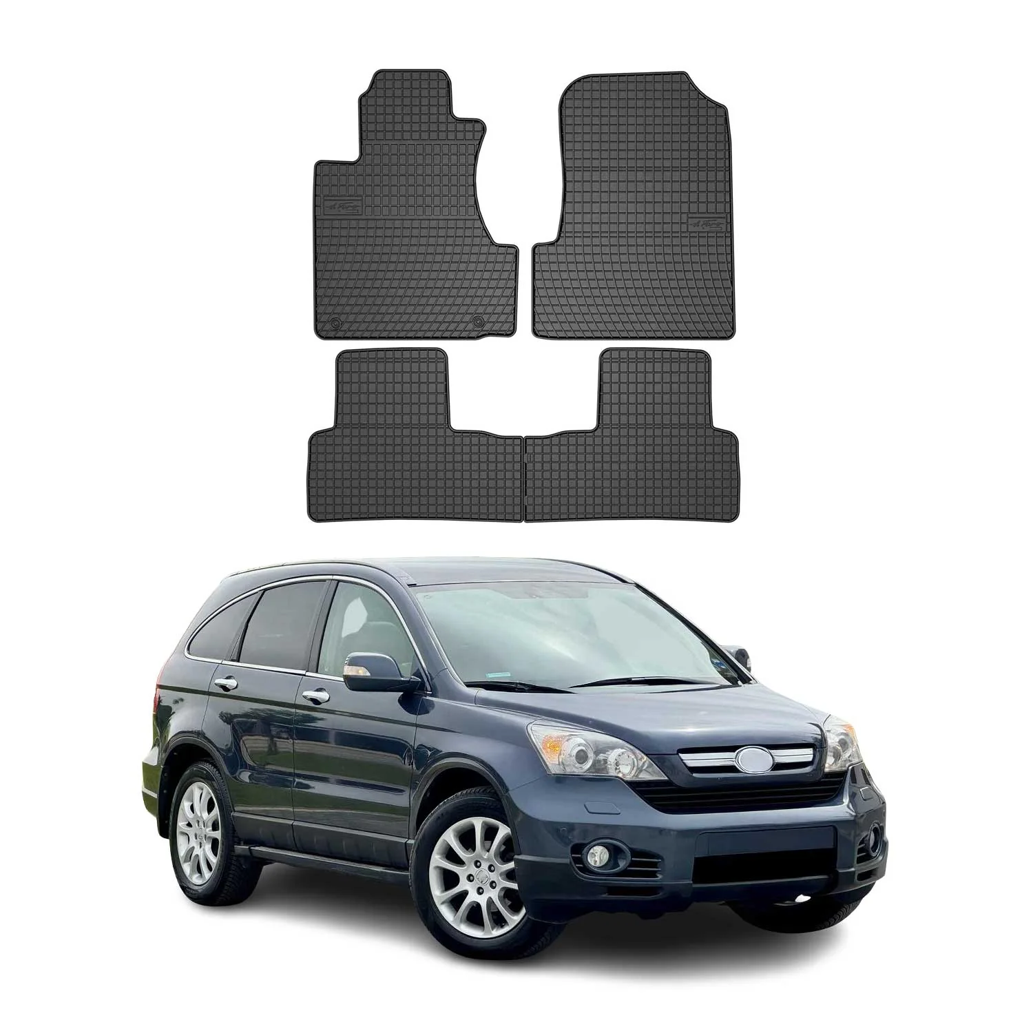 OMAC Gummi Fußmatten für Honda CRV 2006-2012 Automatten Gummi Schwarz 4tlg