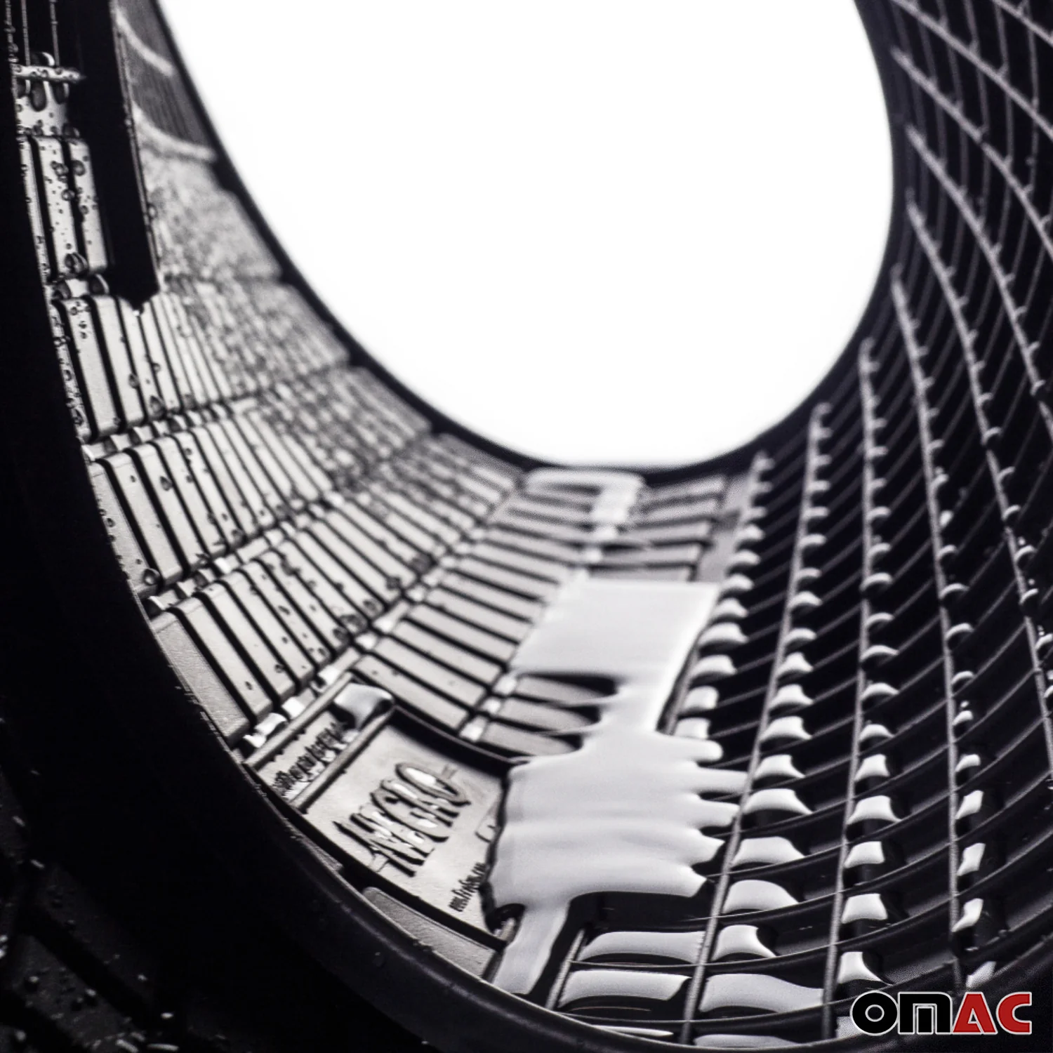 OMAC Gummi Fußmatten für Opel Corsa 2014-2019 3tür Automatten Gummi Schwarz 2tlg - Image 7