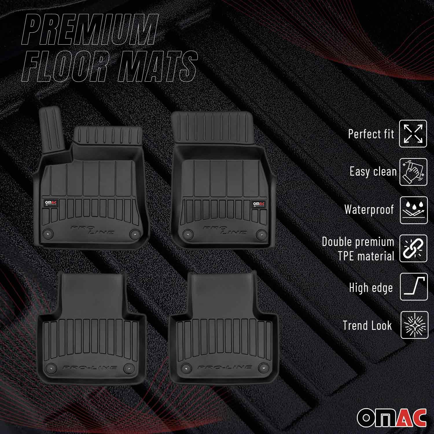 OMAC Gummi Fußmatten für VW Touareg 2017-2024 Premium TPE Automatten Schwarz 4x - Image 2