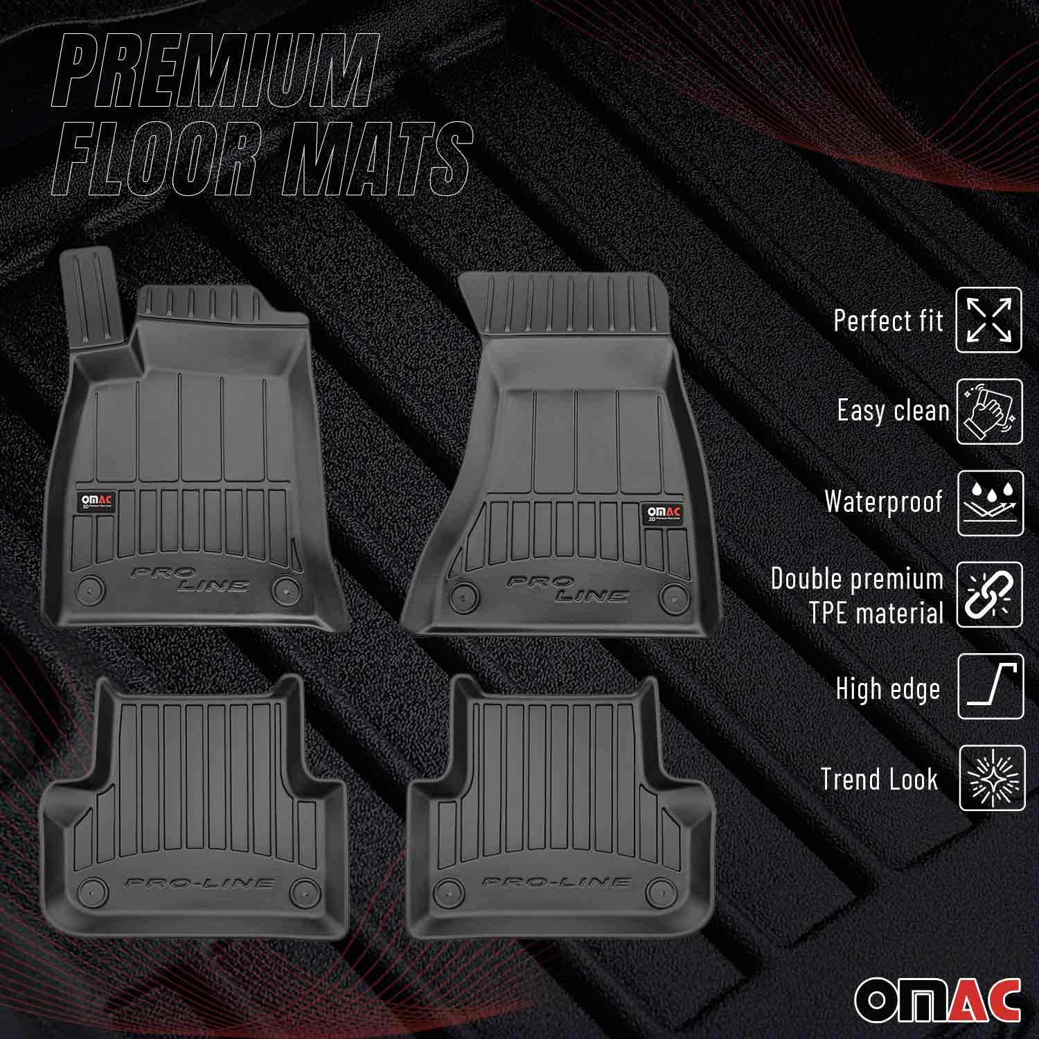 OMAC Gummi Fußmatten für Audi A4 Limo Avant Allroad B9 2016-2025 Premium TPE 4x - Image 2