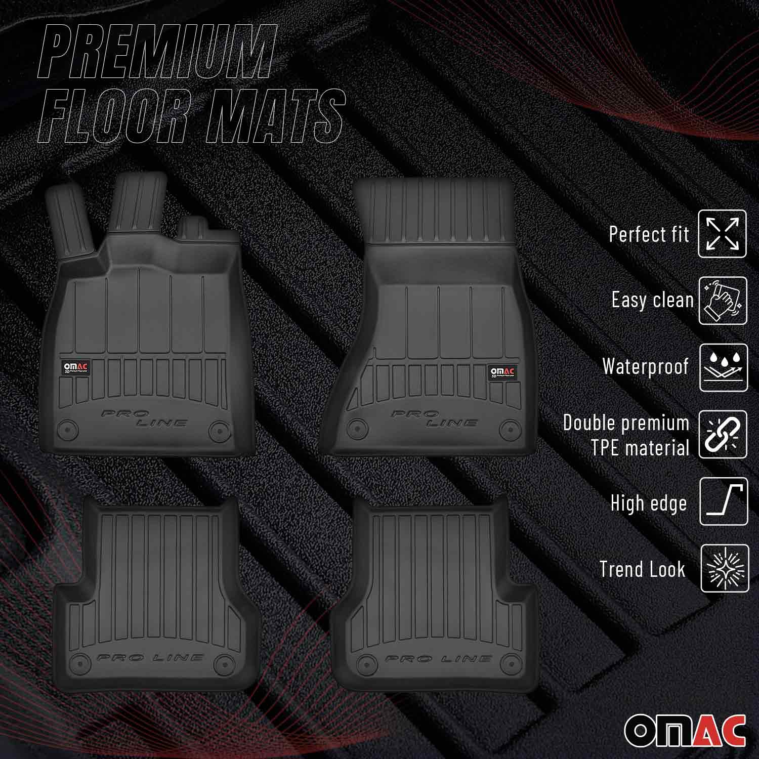 OMAC Gummi Fußmatten für Audi A6 Avant Kombi Limo 2010-2018 Premium TPE 4x - Image 2