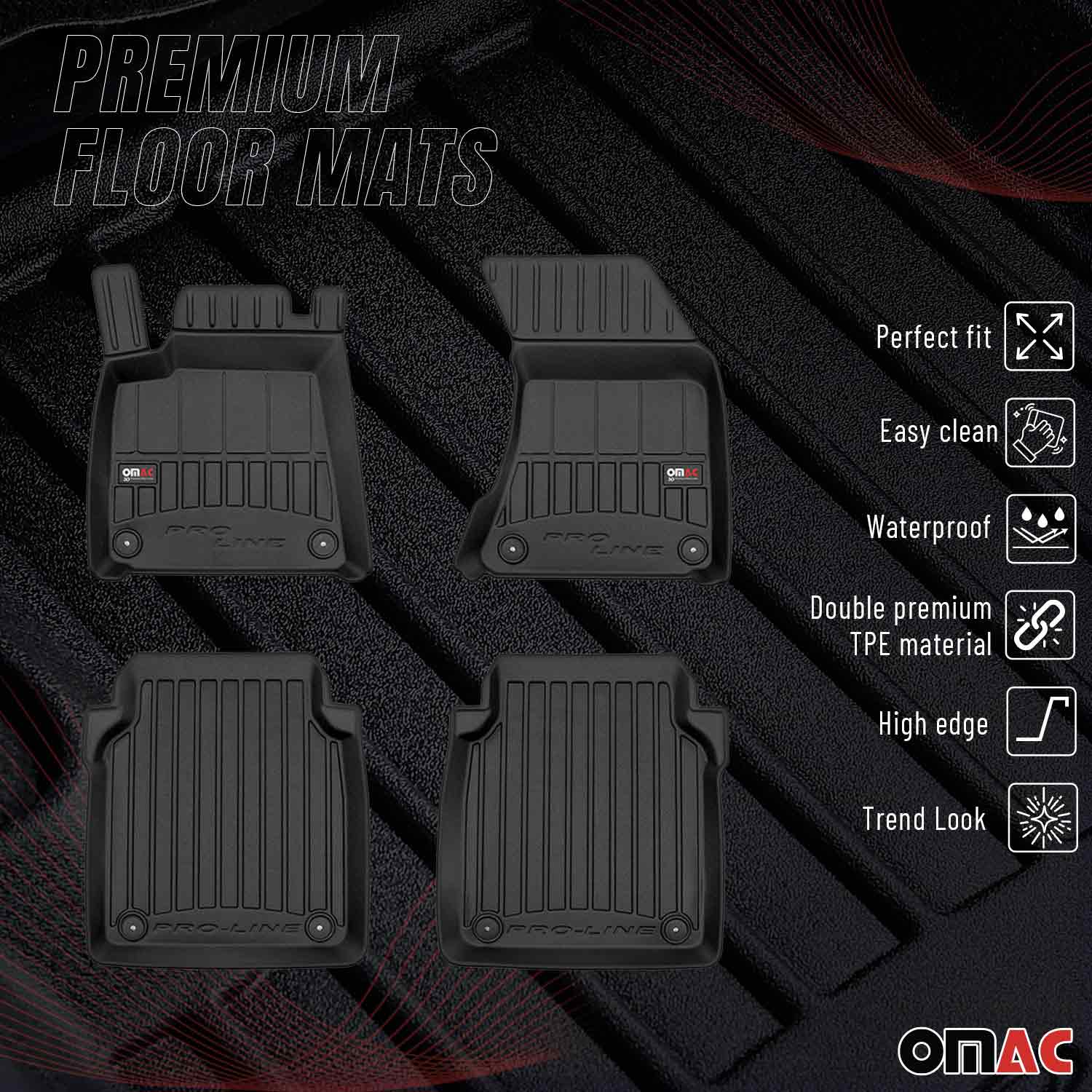 OMAC Gummi Fußmatten für Audi A8 D4 Lang version 2009-2017 Premium Gummi 4x - Image 2