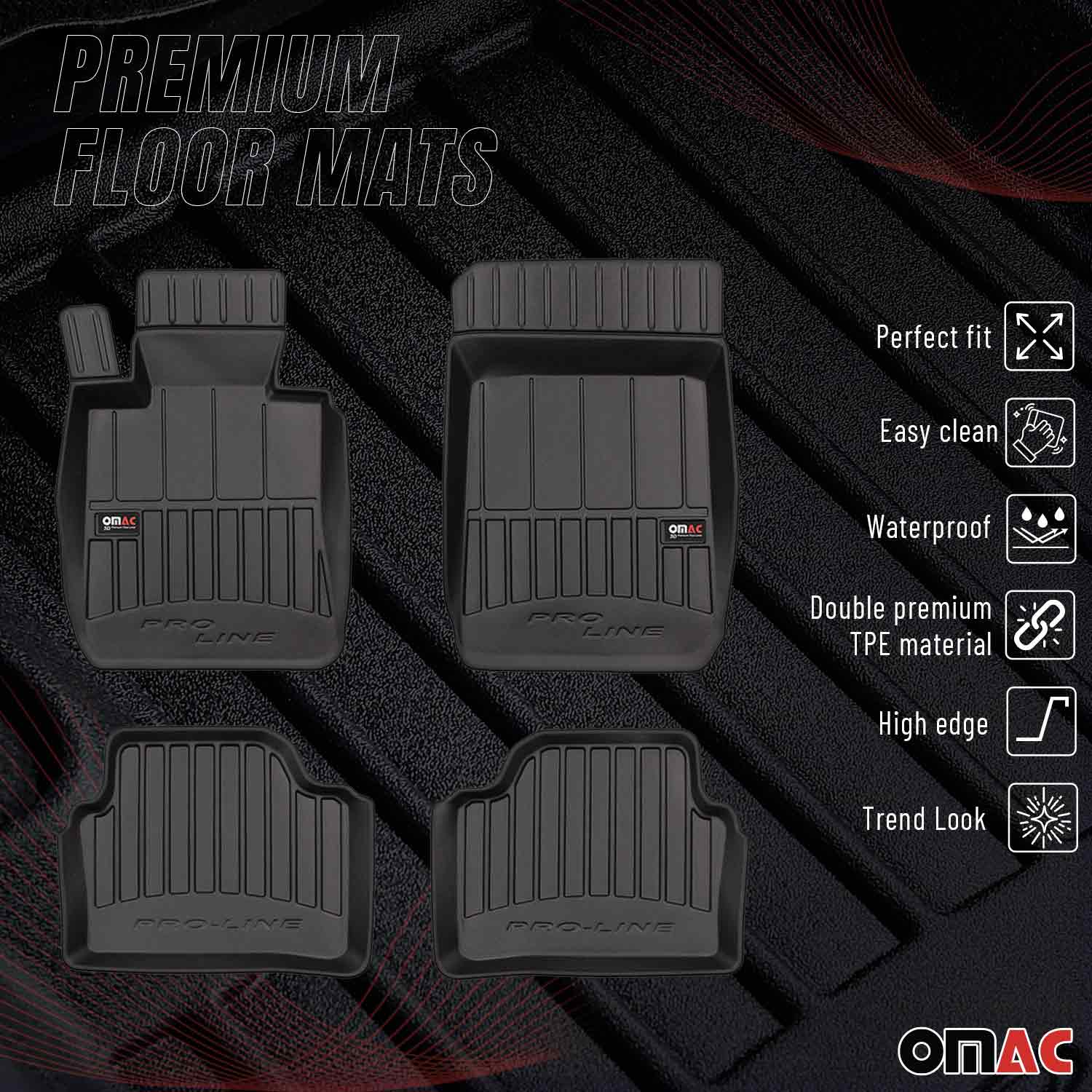 OMAC Gummi Fußmatten für BMW 3er Sedan Touring E90 E91 2004-2012 Premium TPE 4x - Image 2