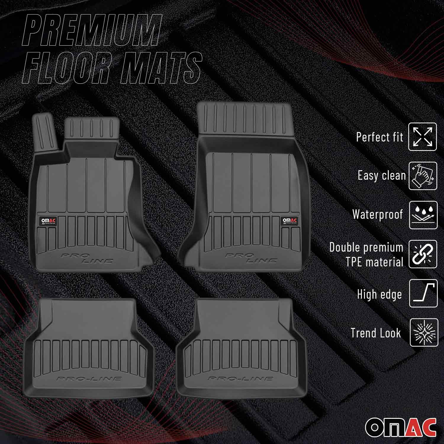 OMAC Gummi Fußmatten für BMW 5er E60 E61 Limo Touring 2003-2010 Automatten 4x - Image 2