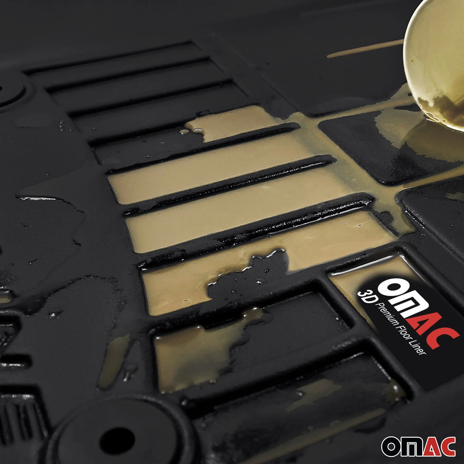 OMAC Gummi Fußmatten für BMW 7er E65 E66 E67 2001-2009 Premium Gummi Schwarz 4x - Image 10