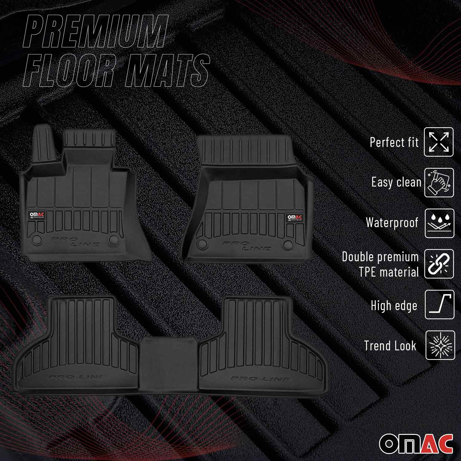 OMAC Gummi Fußmatten für BMW X5 F15 F85 2013-2018 Premium TPE Automatten 3tlg - Image 2