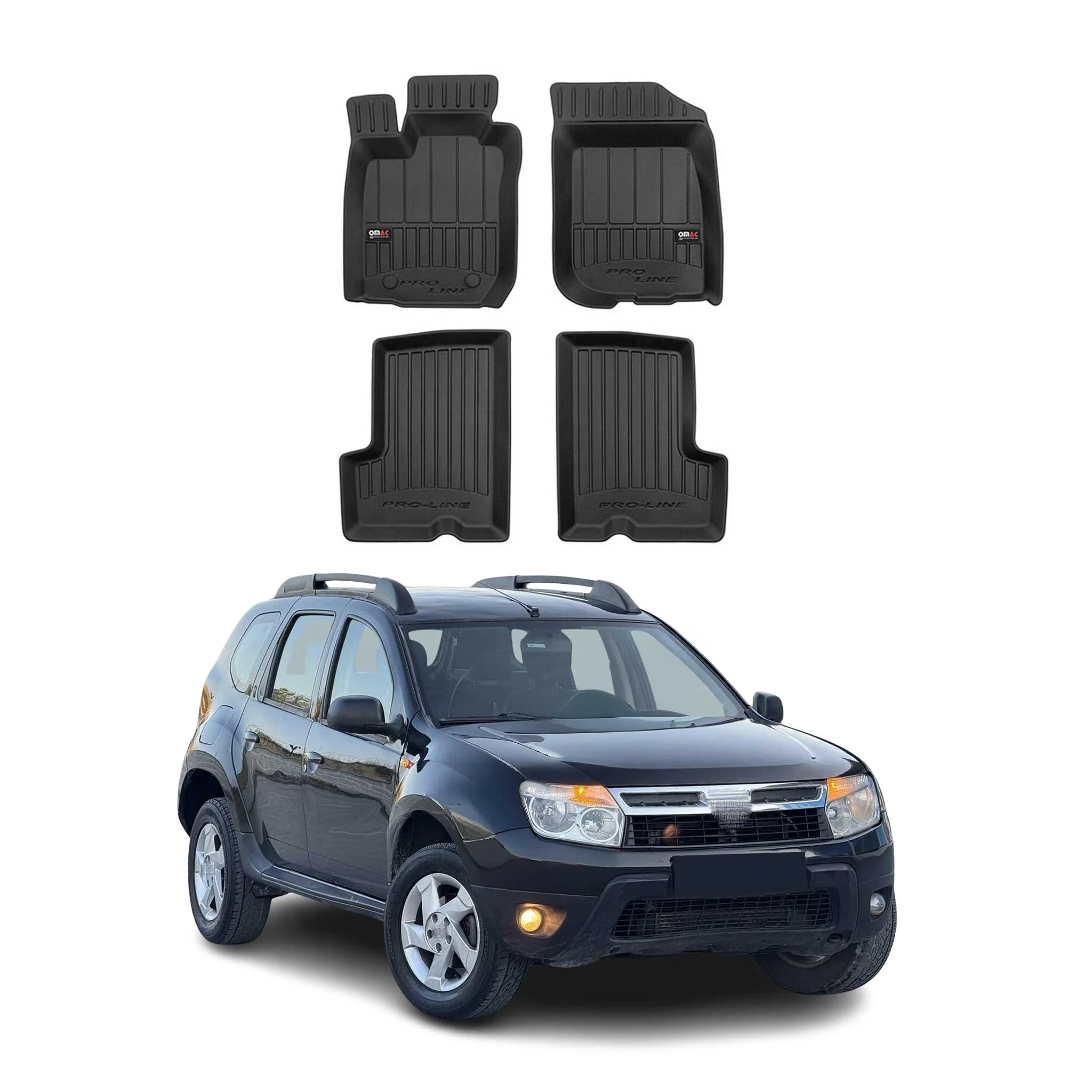 OMAC Gummi Fußmatten für Dacia Duster 2010-2018 Premium TPE Automatten 4tlg