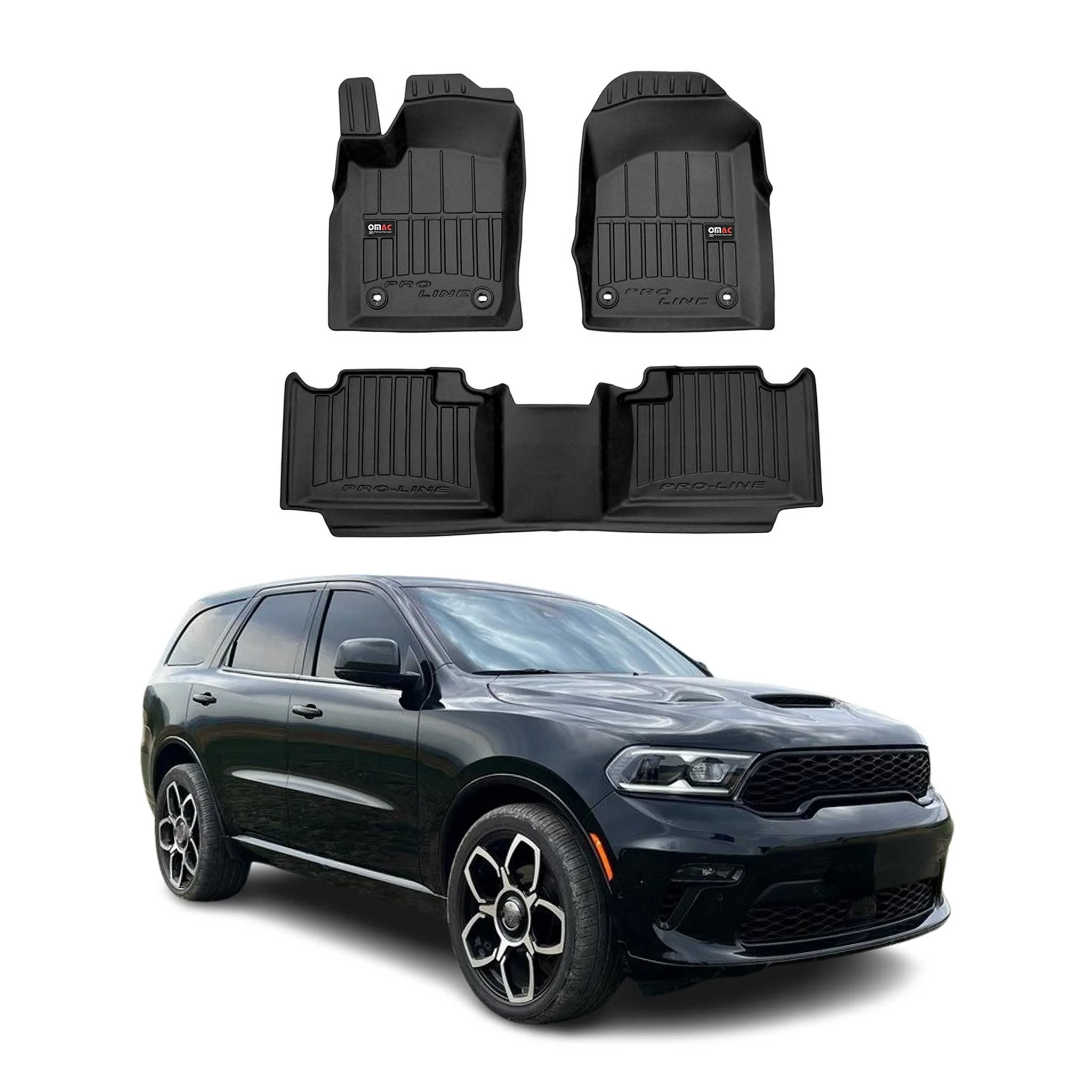 OMAC Gummi Fußmatten für Jeep Grand Cherokee WK2 2016-2022 Premium Automatten 4x