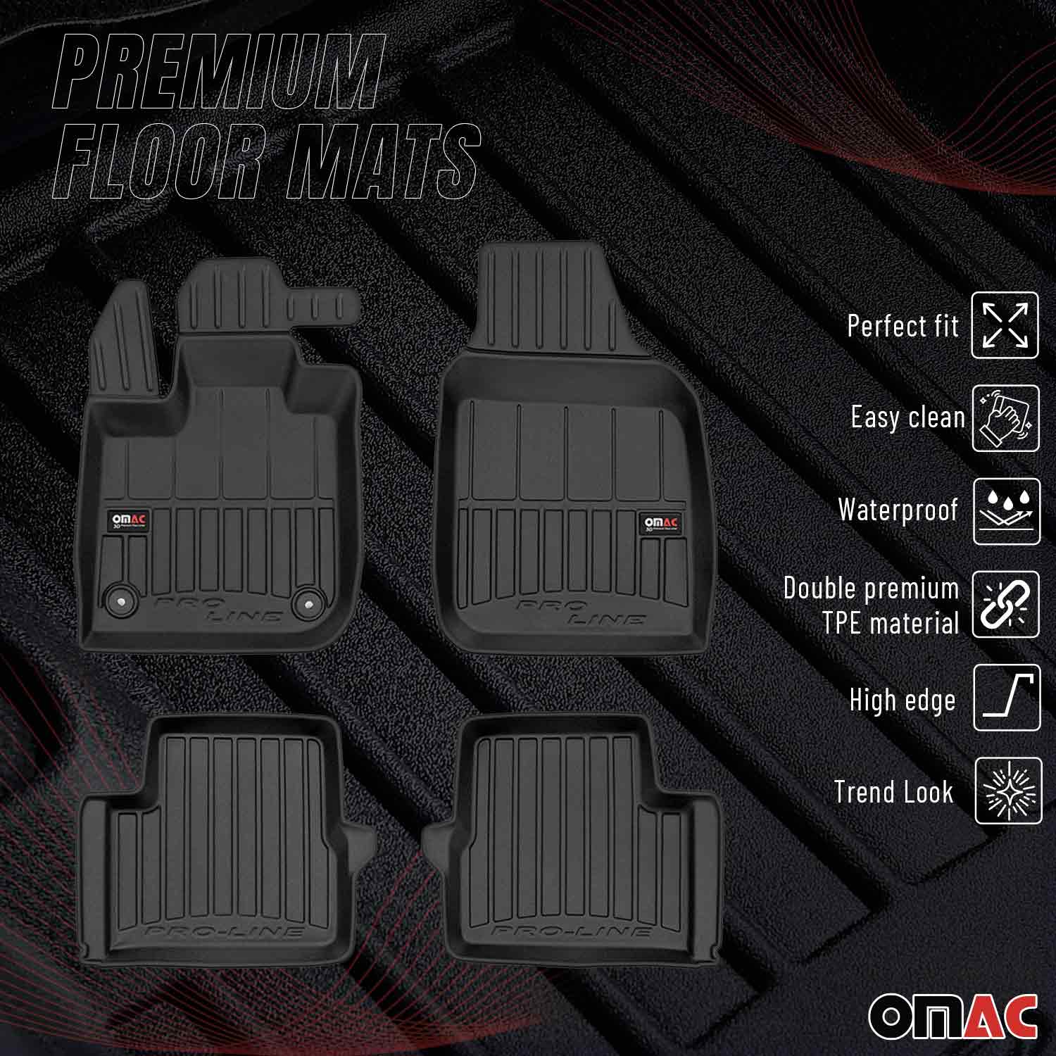 OMAC Gummi Fußmatten für Fiat 500E 2020-2026 Premium TPE 3D Automatten 4tlg - Image 2