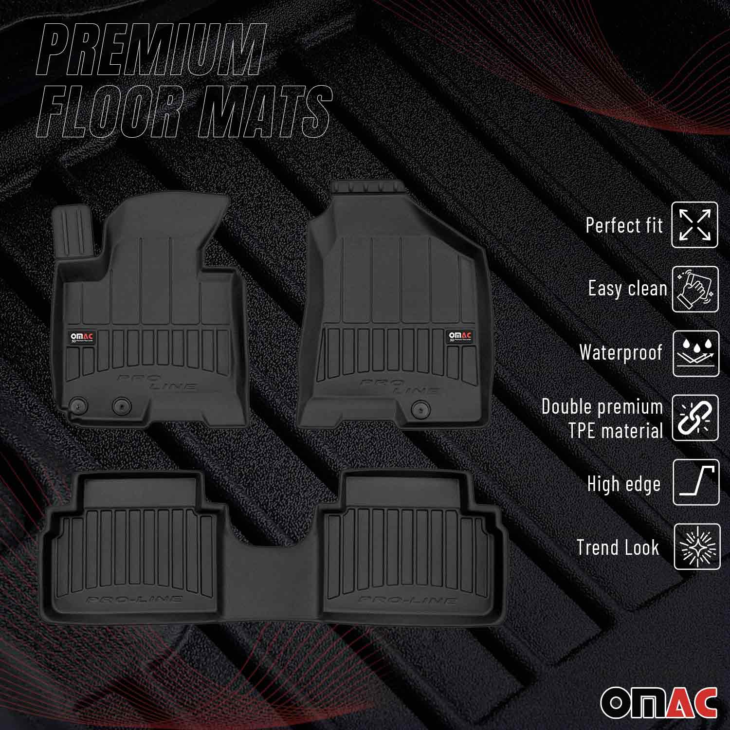 OMAC Gummi Fußmatten für Hyundai ix35 2009-2015 Premium TPE Automatten 3tlg - Image 2