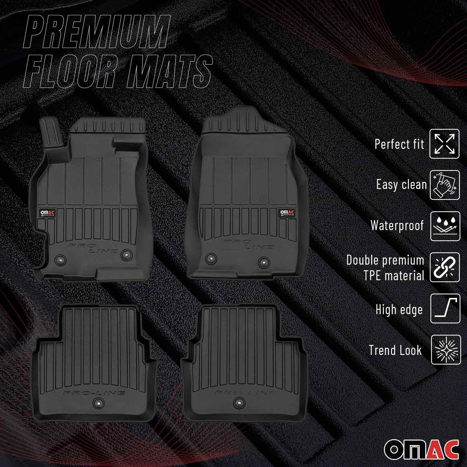 OMAC Gummi Fußmatten für Mazda 6 2008-2012 Premium TPE 3D Automatten Schwarz 4x - Image 2