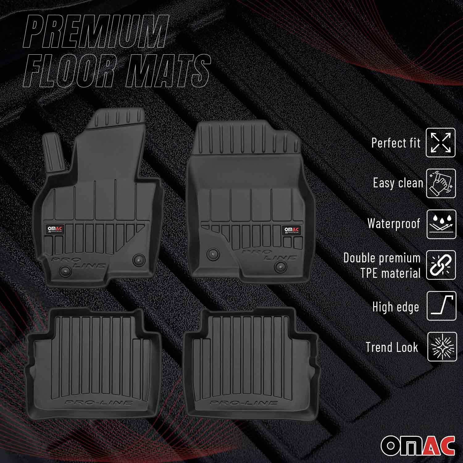 OMAC Gummi Fußmatten für Mazda CX-5 2012-2017 Premium TPE Automatten Schwarz 4x - Image 2