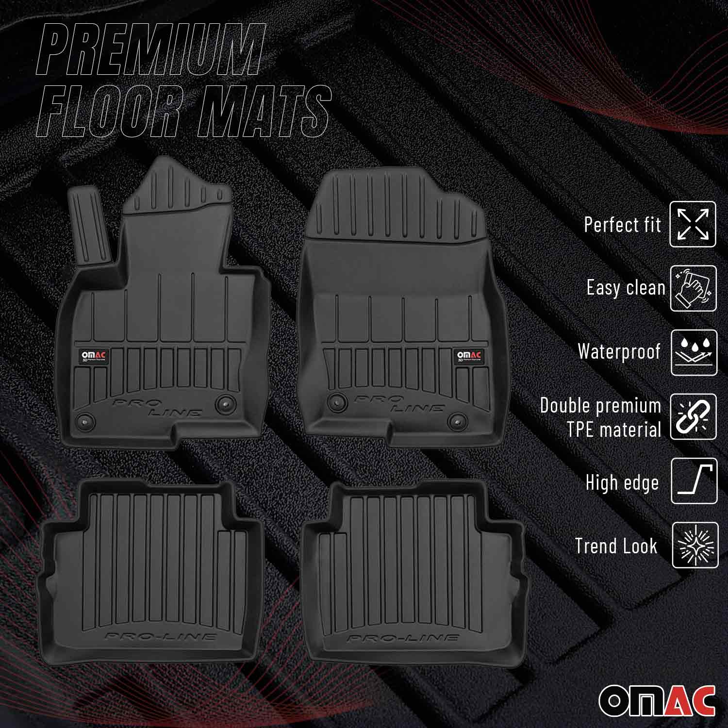 OMAC Gummi Fußmatten für Mazda CX-5 2017-2025 Premium TPE Automatten Schwarz 4x - Image 2