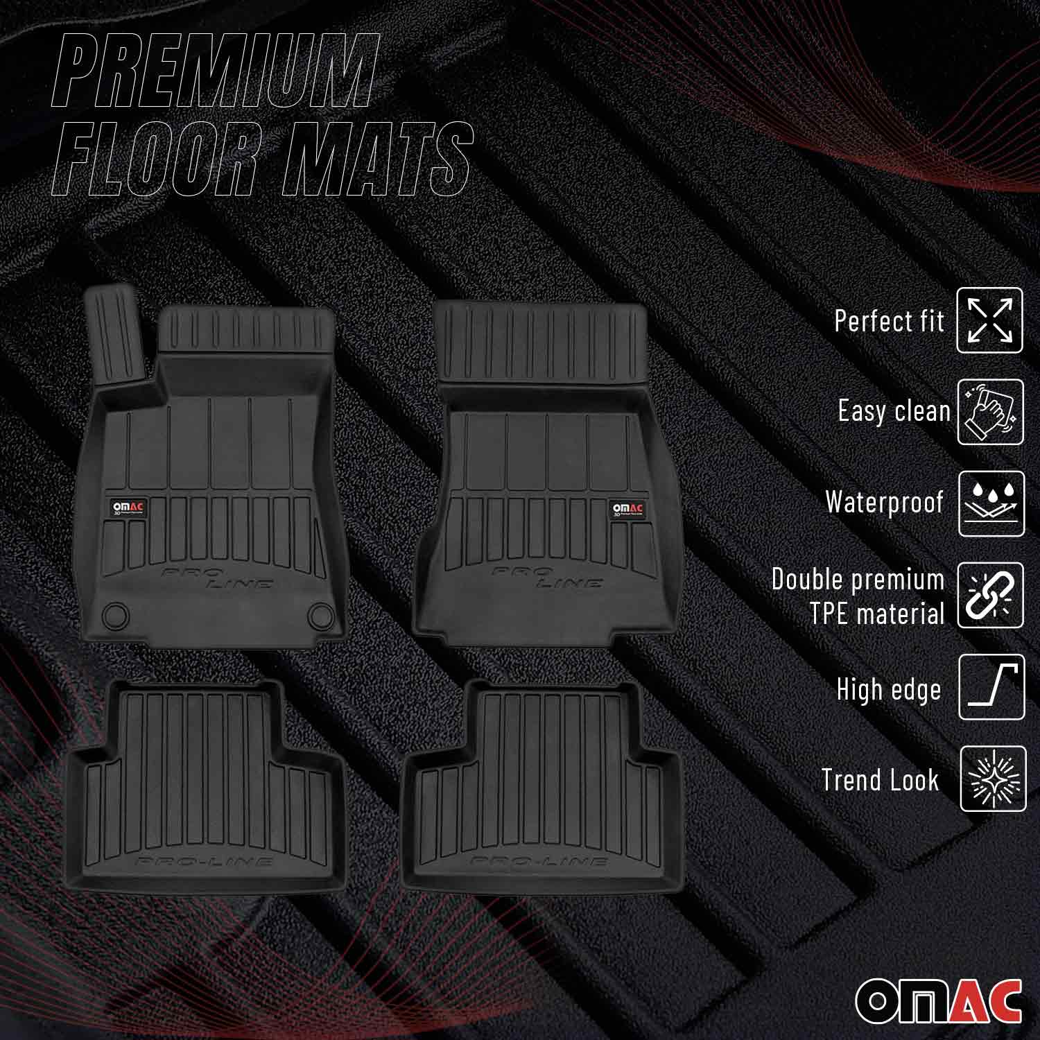 OMAC Gummi Fußmatten für Mercedes GLB X247 2019-2026 Premium Gummi Schwarz 4tlg - Image 2