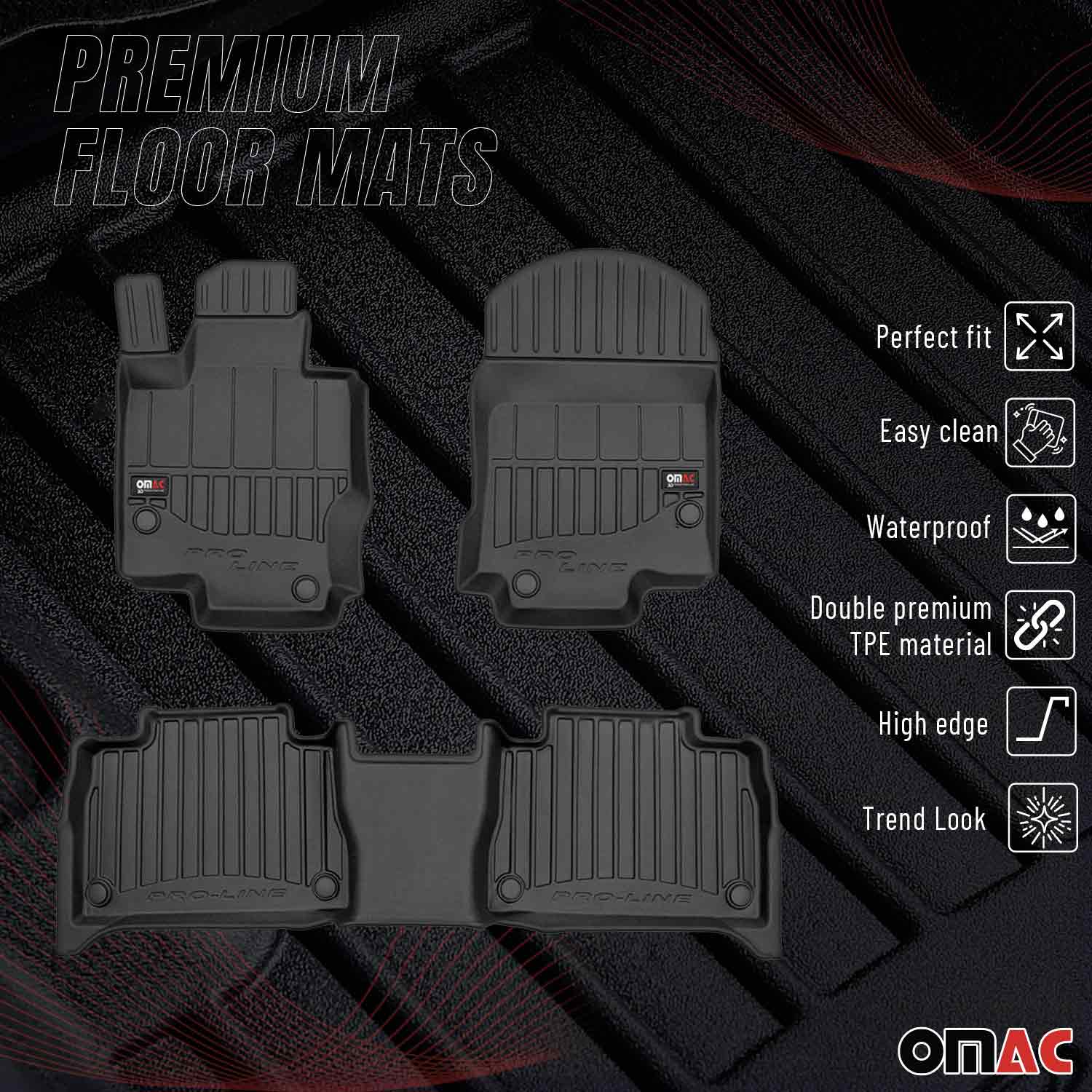 OMAC Gummi Fußmatten für Mercedes GLE Coupe C167 2020-2024 Premium TPE 3x - Image 2