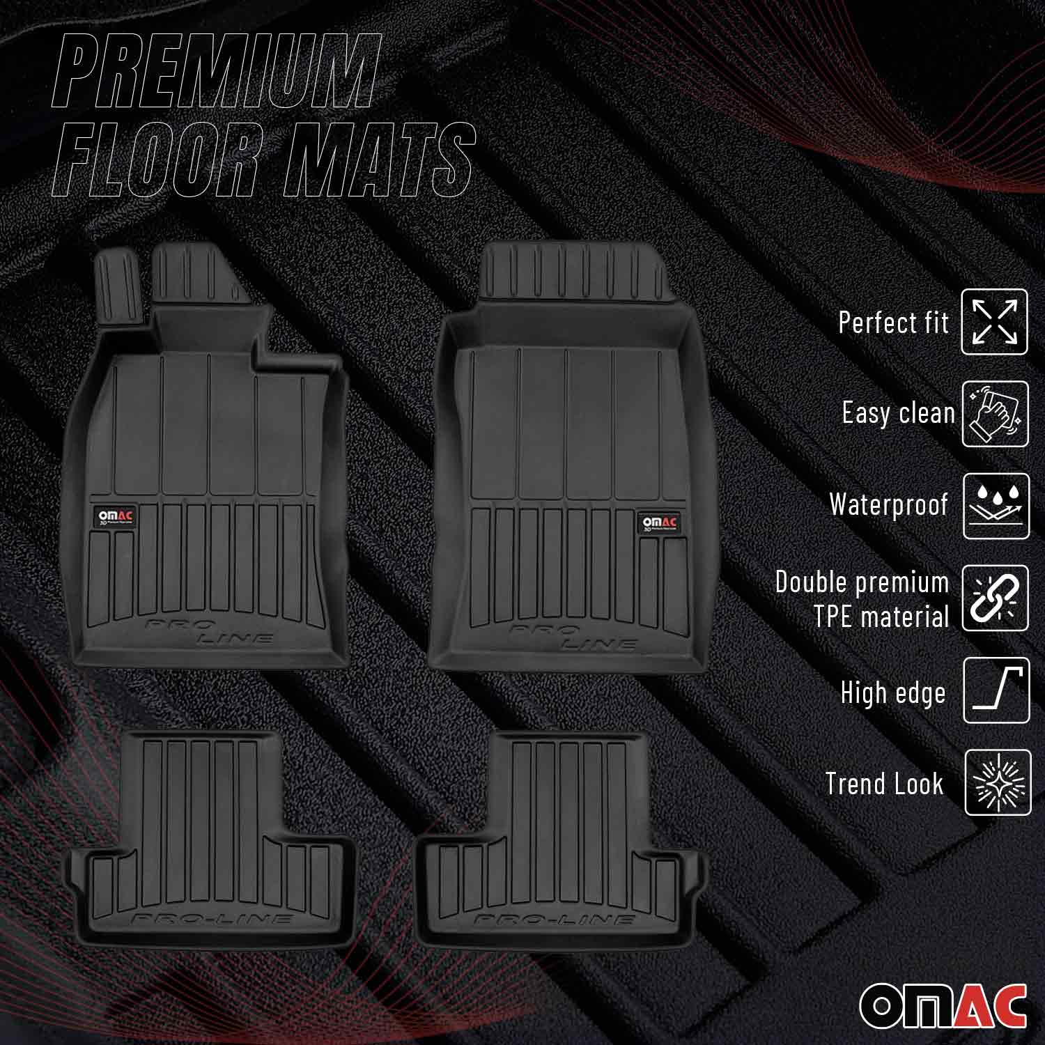 OMAC Gummi Fußmatten für Mini Cooper & One R50 R52 R53 2001-2006 Premium TPE 4x - Image 2