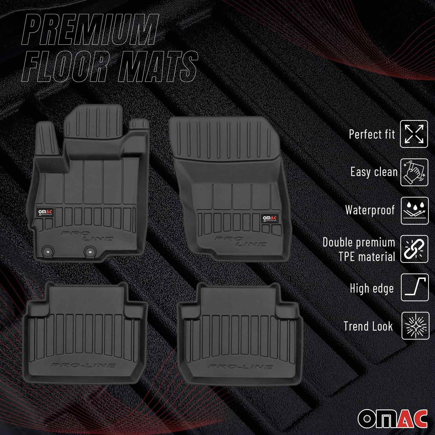 OMAC Gummi Fußmatten für Mitsubishi Eclipse Cross 2017-2024 Premium TPE 4x - Image 2