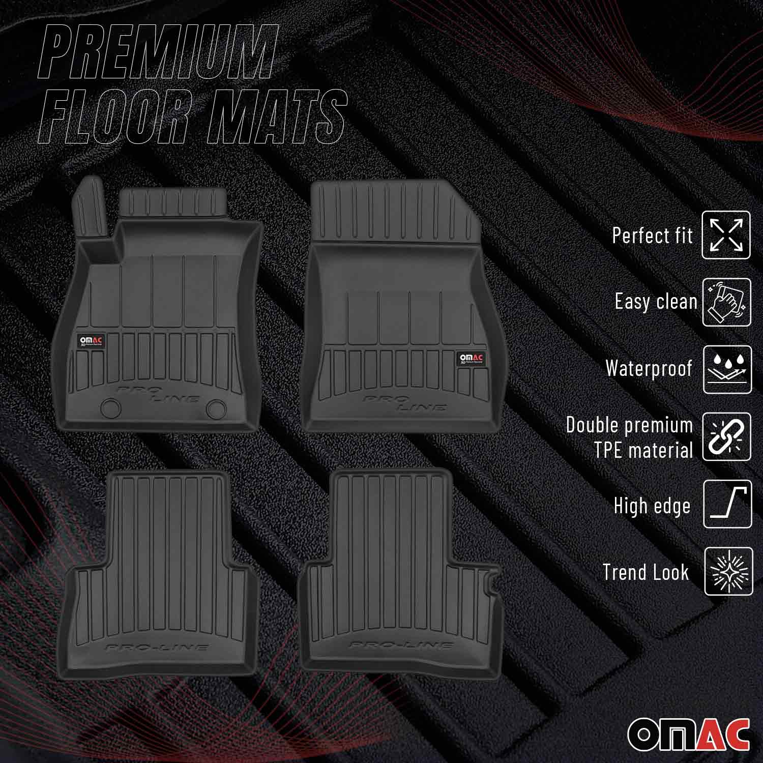 OMAC Gummi Fußmatten für Nissan Juke 2010-2019 Premium TPE Automatten Schwarz 4x - Image 2