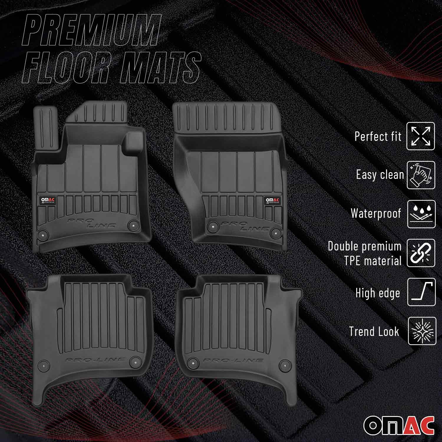 OMAC Gummi Fußmatten für Porsche Cayenne 2010-2017 Premium TPE Schwarz 4x - Image 2