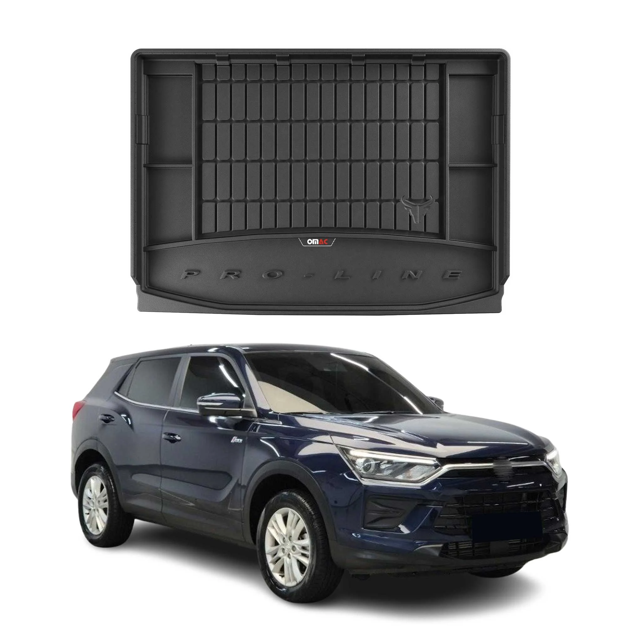 OMAC Gummi Fußmatten für Ssangyong Korando 2019-2026 Premium Gummi Schwarz 4tlg