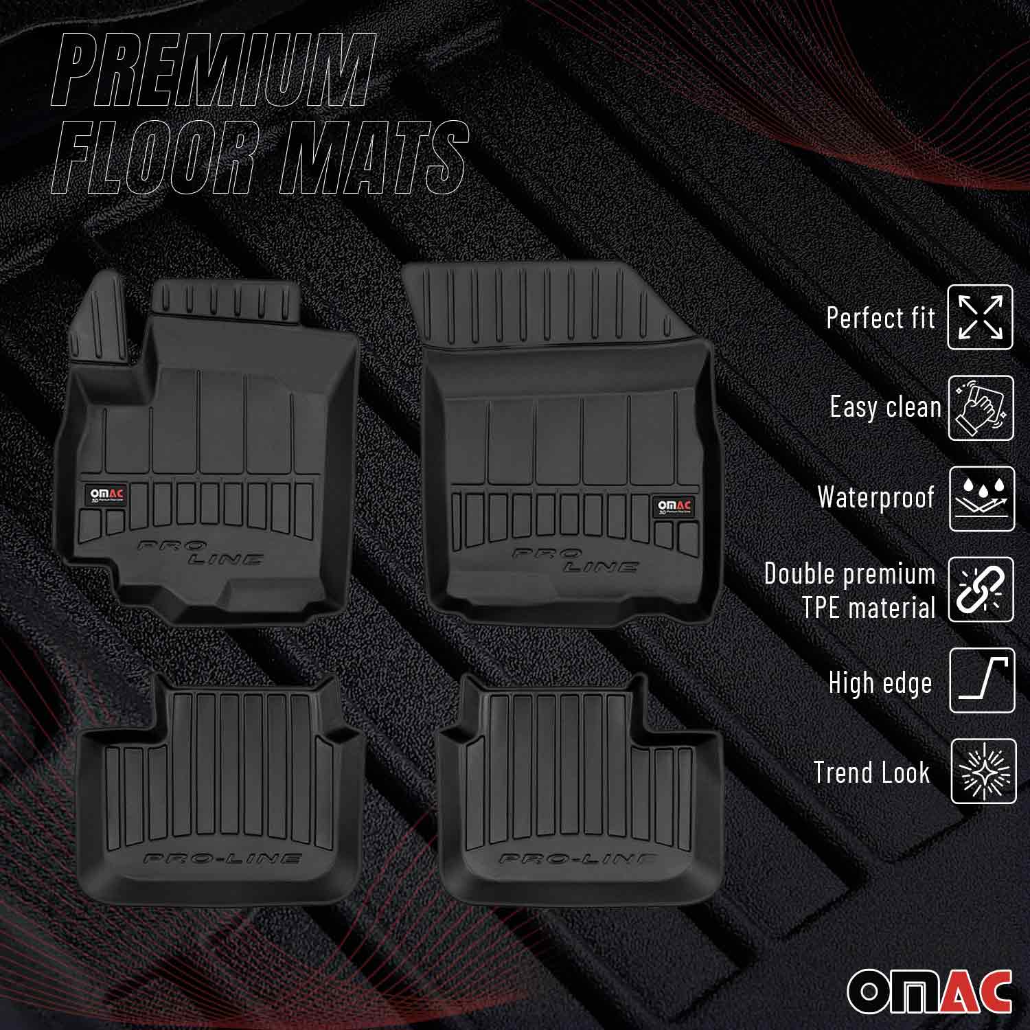 OMAC Gummi Fußmatten für Suzuki Swift SX4 2007-2017 Premium Gummi Schwarz 4tlg - Image 2