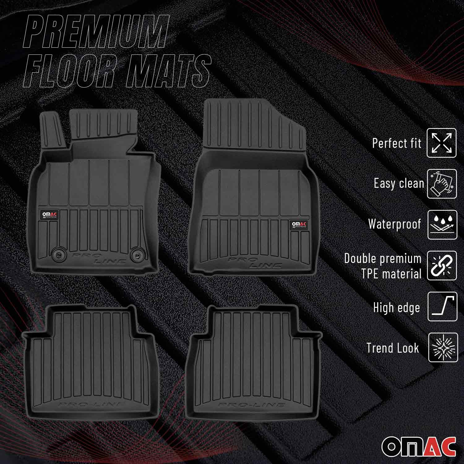 OMAC Gummi Fußmatten für Toyota Camry 2018-2024 Premium TPE Automatten 4tlg - Image 2