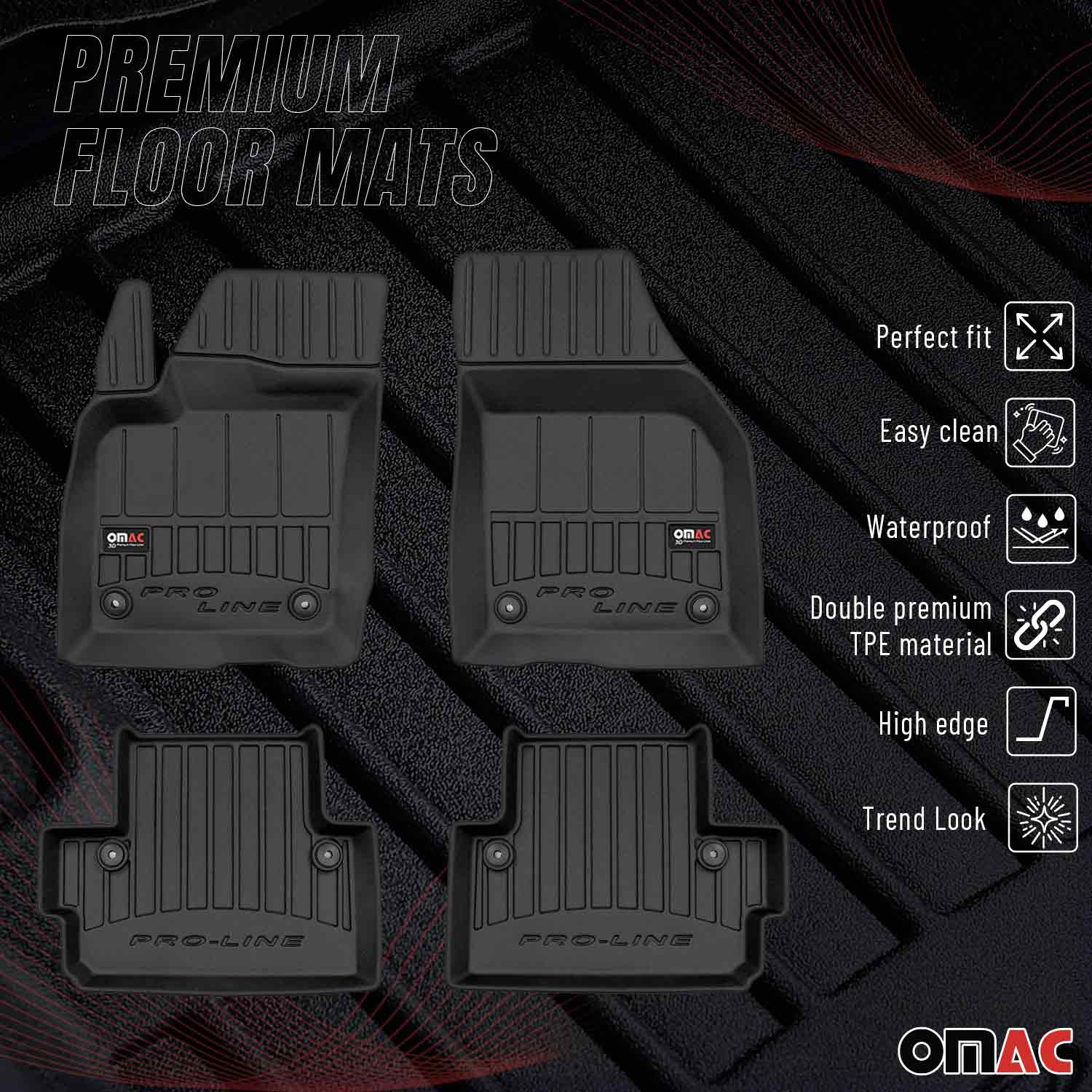OMAC Gummi Fußmatten für Volvo S40 2004-2012 Premium TPE 3D Automatten 4tlg - Image 2