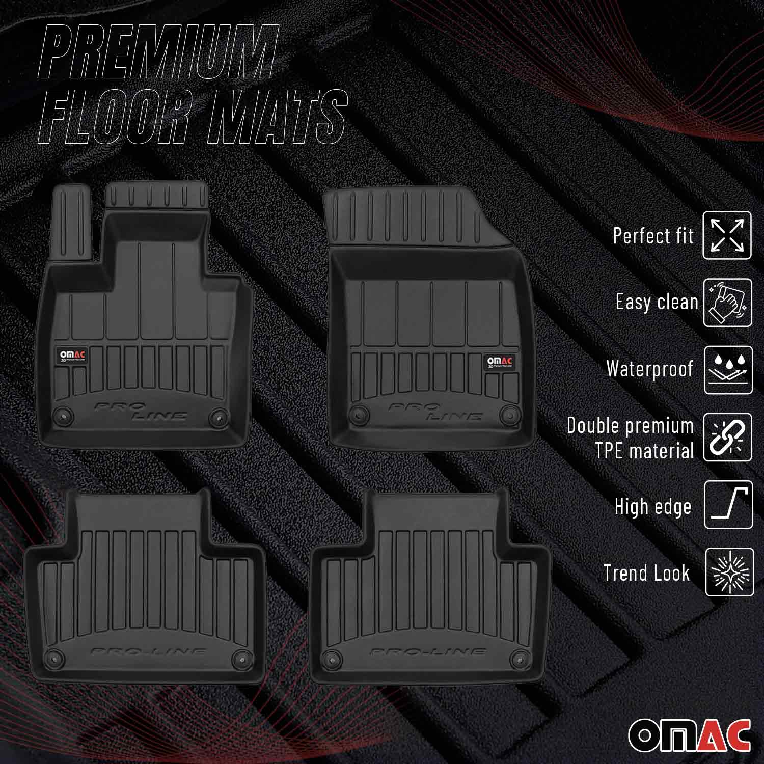 OMAC Gummi Fußmatten für Volvo XC90 2014-2024 Premium TPE Automatten Schwarz 4x - Image 2