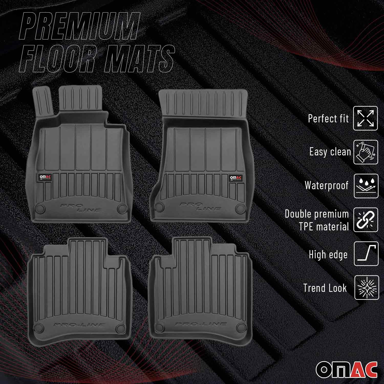 OMAC Gummi Fußmatten für Mercedes S Klasse Lang V222 X222 2014-2020 Premium 4x - Image 2