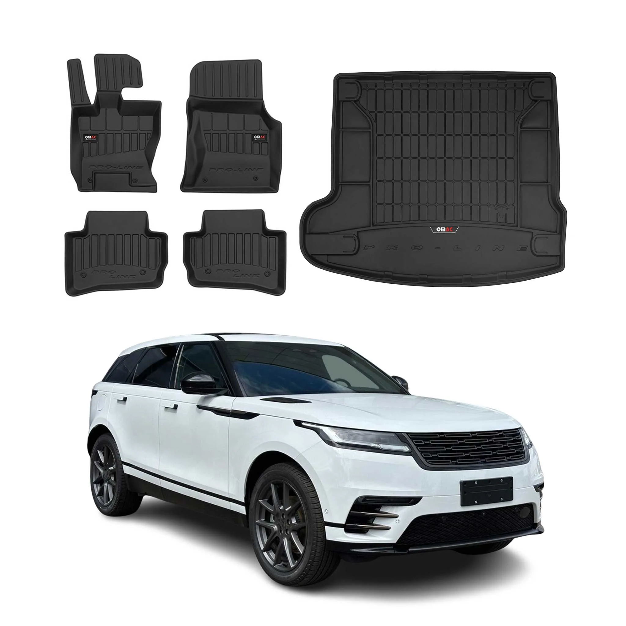 OMAC Fußmatten & Kofferraumwanne für Range Rover Velar L560 2017-2026 Gummi