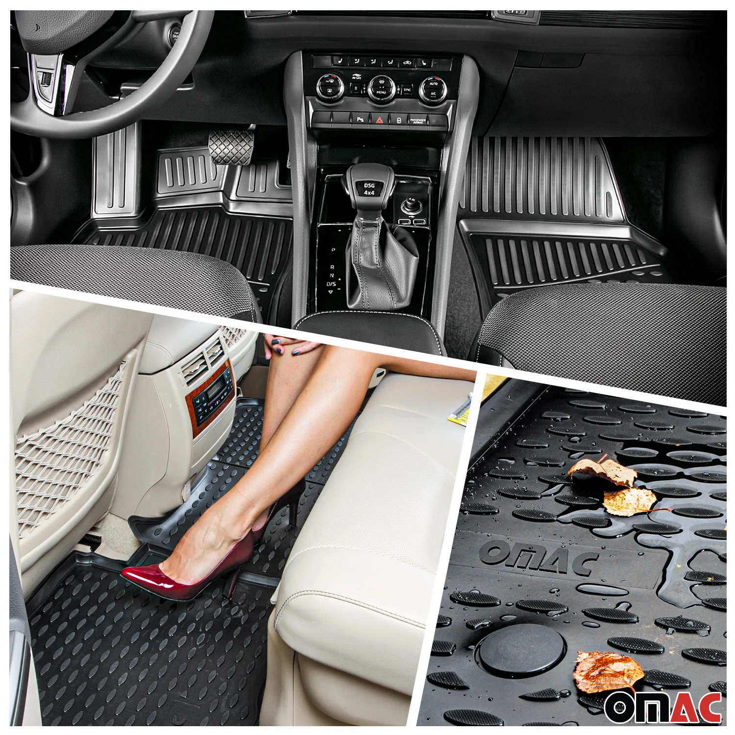 Fußmatten & Kofferraumwanne Set für VW Golf Plus 2004-2014 5tür TPE Schwarz - Image 2