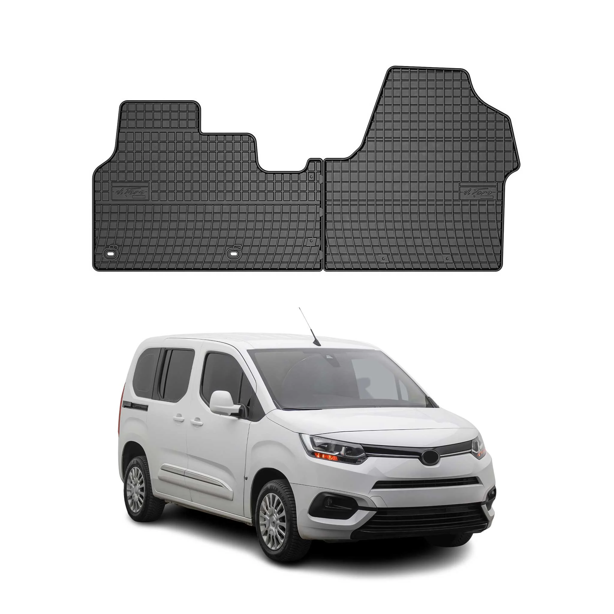 OMAC Gummi Fußmatten für Toyota Proace 2016-2026 Automatten Gummi TPE Schwarz 2x