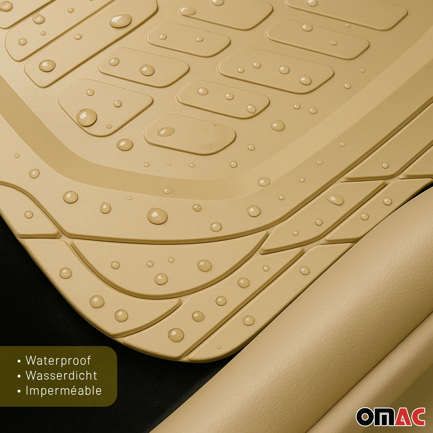 Fußmatten Automatten für Audi Q3 3D Passform Hoher Rand Gummimatten Beige - Image 9