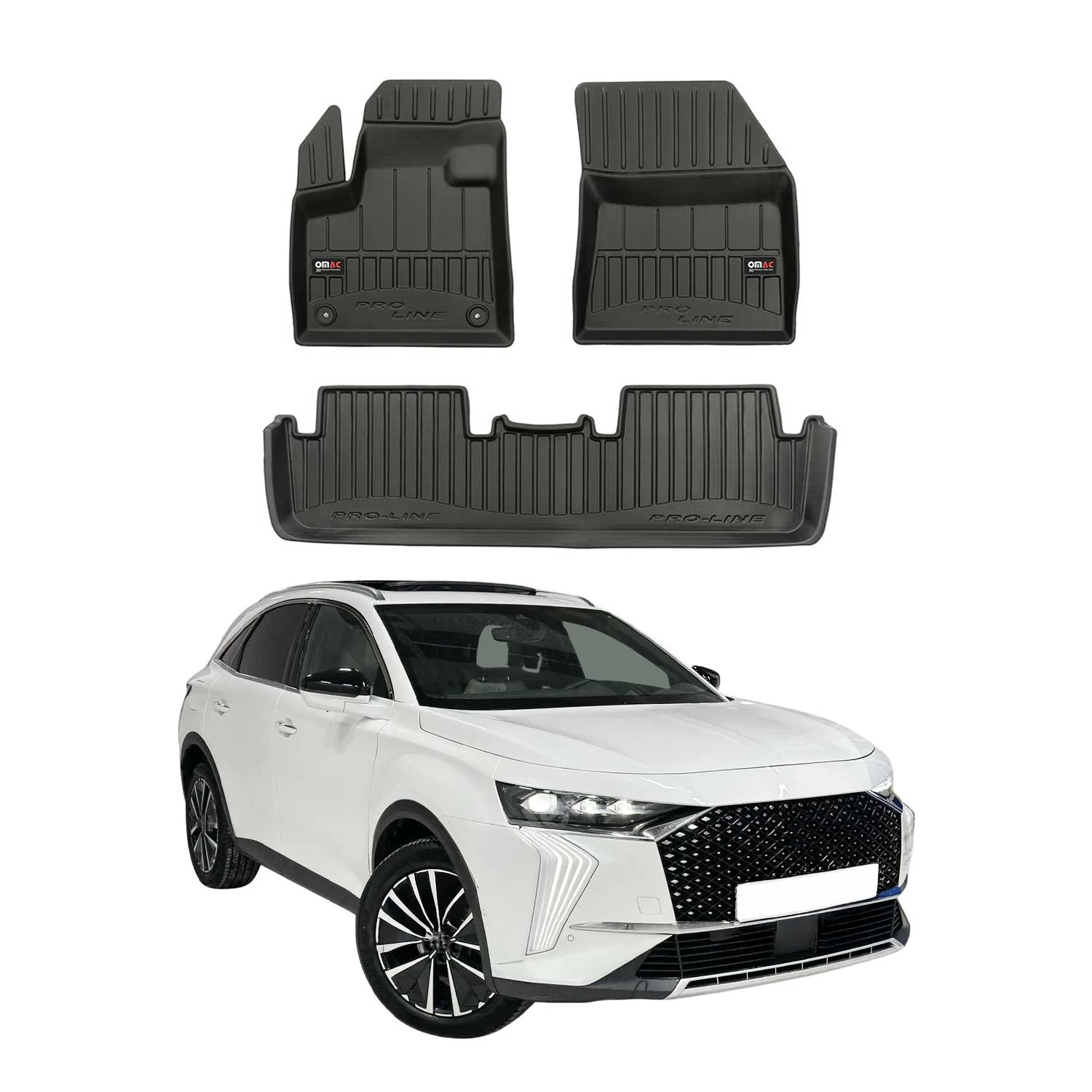 OMAC Gummi Fußmatten für DS7 Crossback / DS 7 2017-2026 Premium TPE Automatten