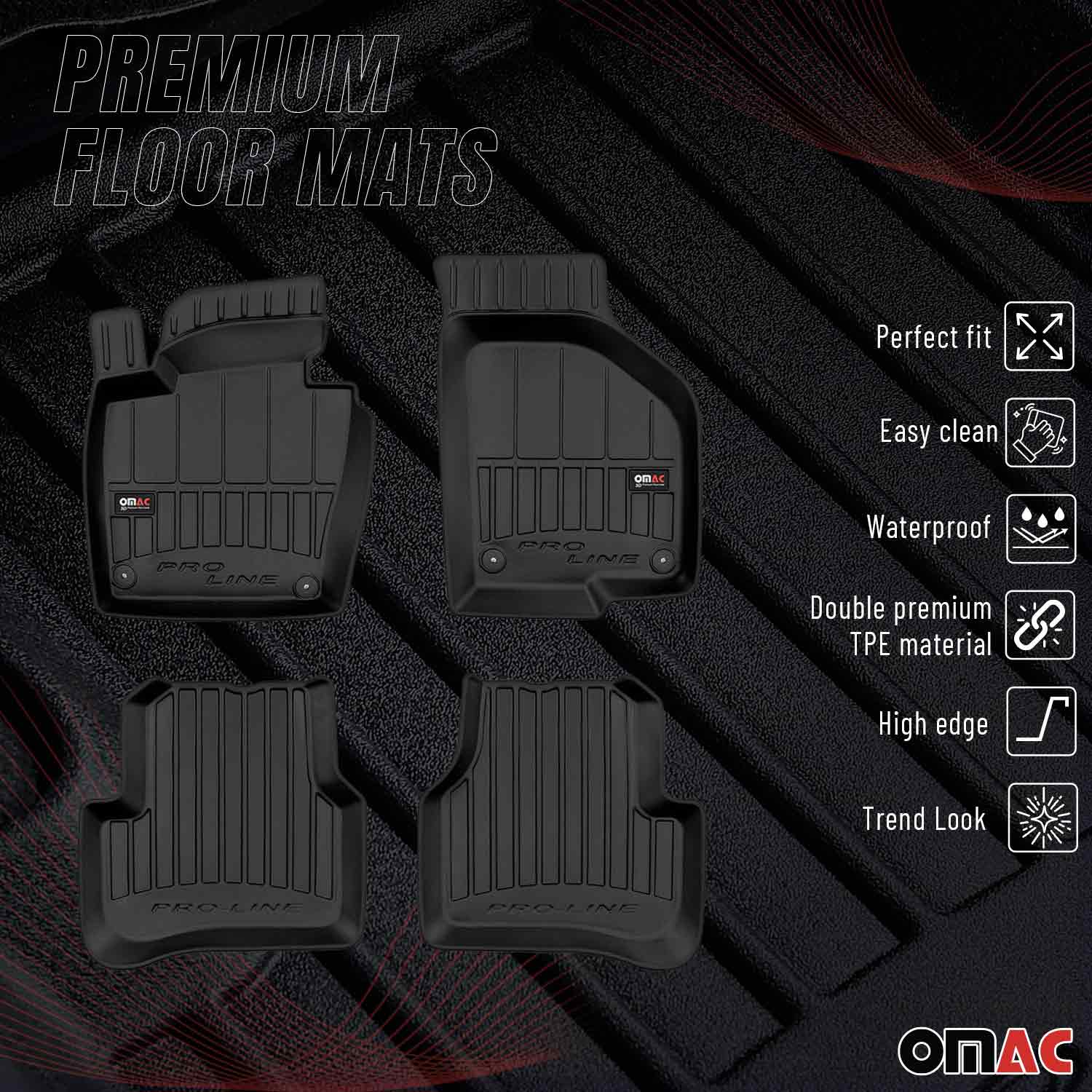 OMAC Gummi Fußmatten für VW Passat B6 2005-2010 Premium TPE Automatten 4tlg - Image 2