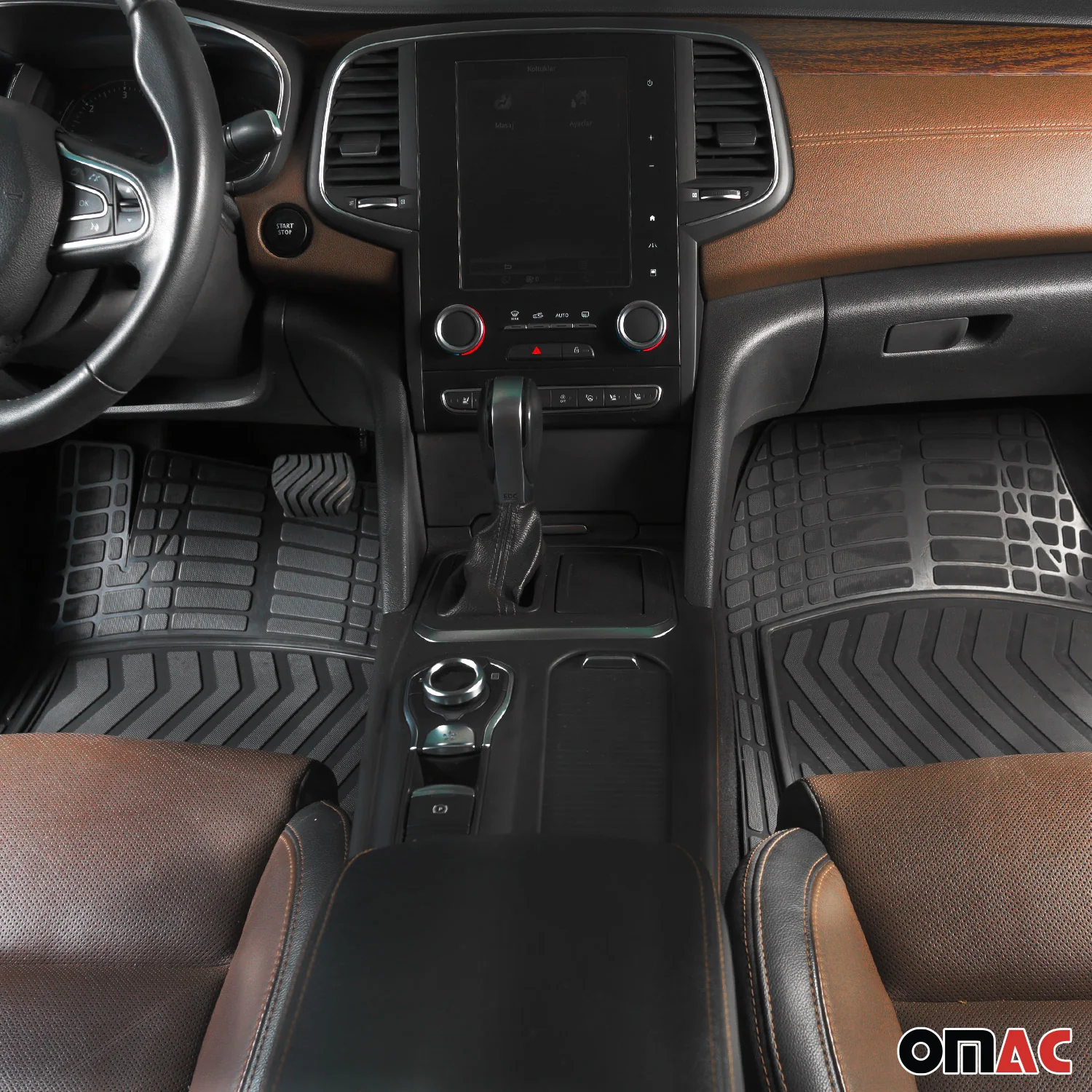 Fußmatten Gummimatten 3D Antirutsch für Smart Forfour Gummi TPE Schwarz 4tlg - Image 2