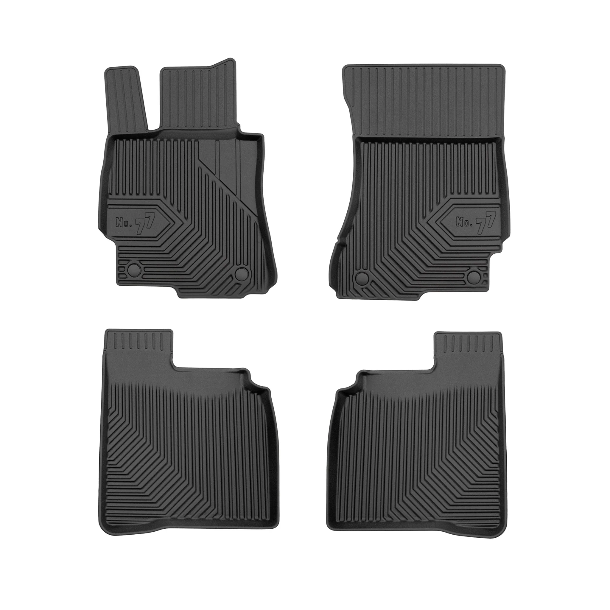 Fußmatten für Mercedes-Benz S-Klasse W221 Langversionen 2005-2013 Schwarz 4 tlg
