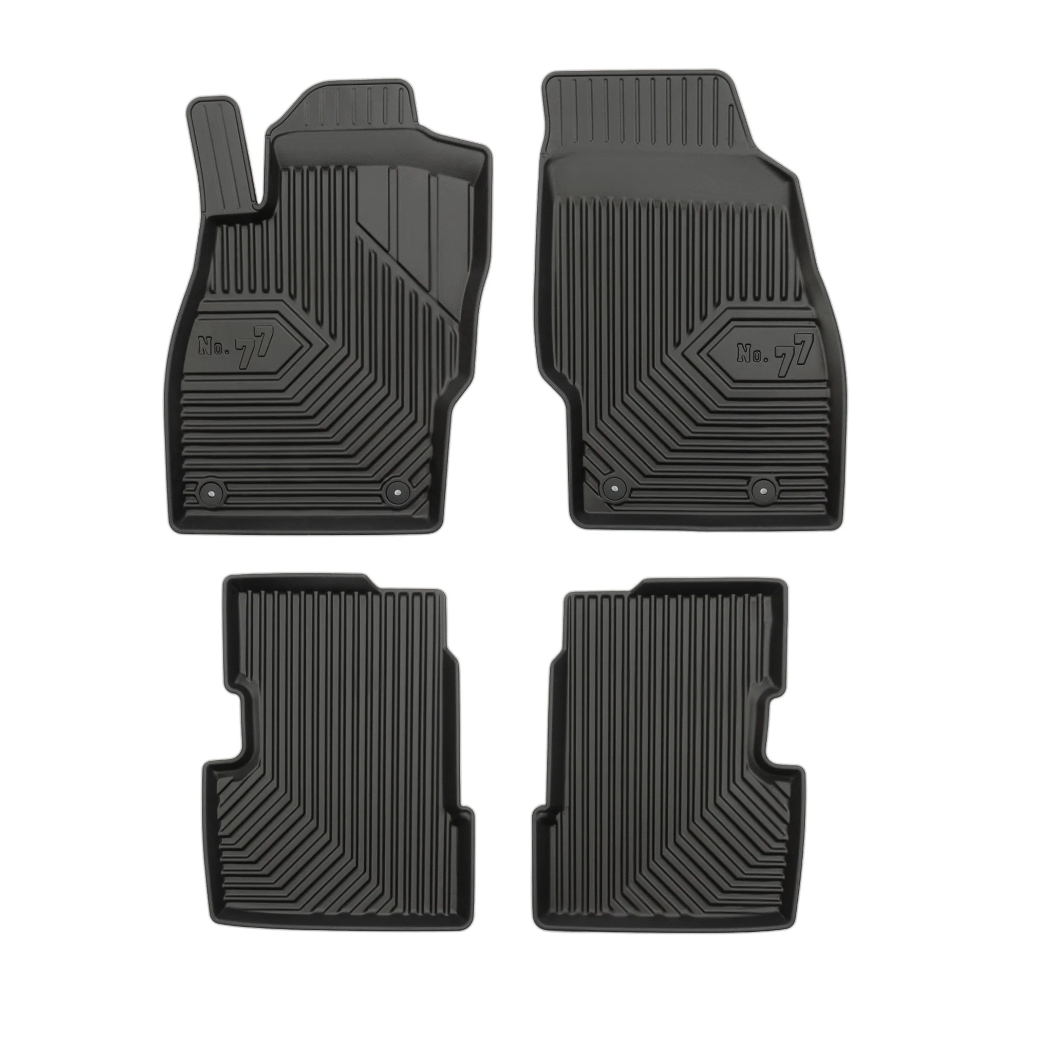 Fußmatten für Opel Corsa D 2006-2014 / Corsa E 2014-2019 TPE Schwarz 4 Teile
