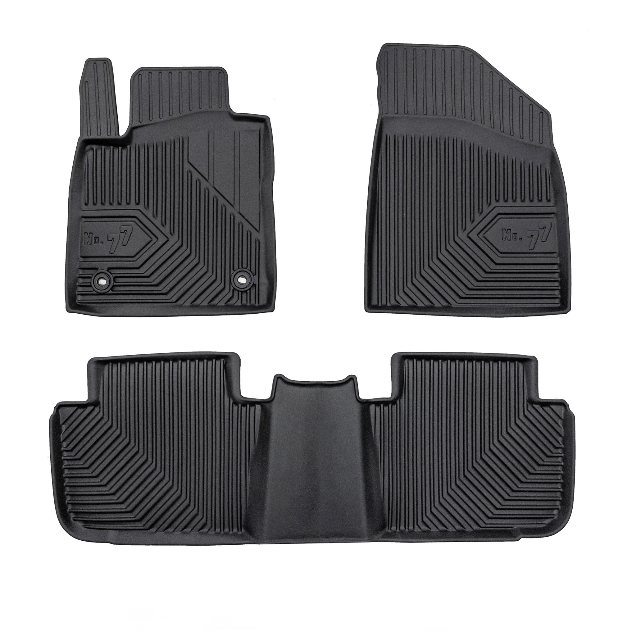 Fußmatten Gummimatten 3D Antirutsch für MG 4 2022-2026 Gummi TPE Schwarz 3 tlg