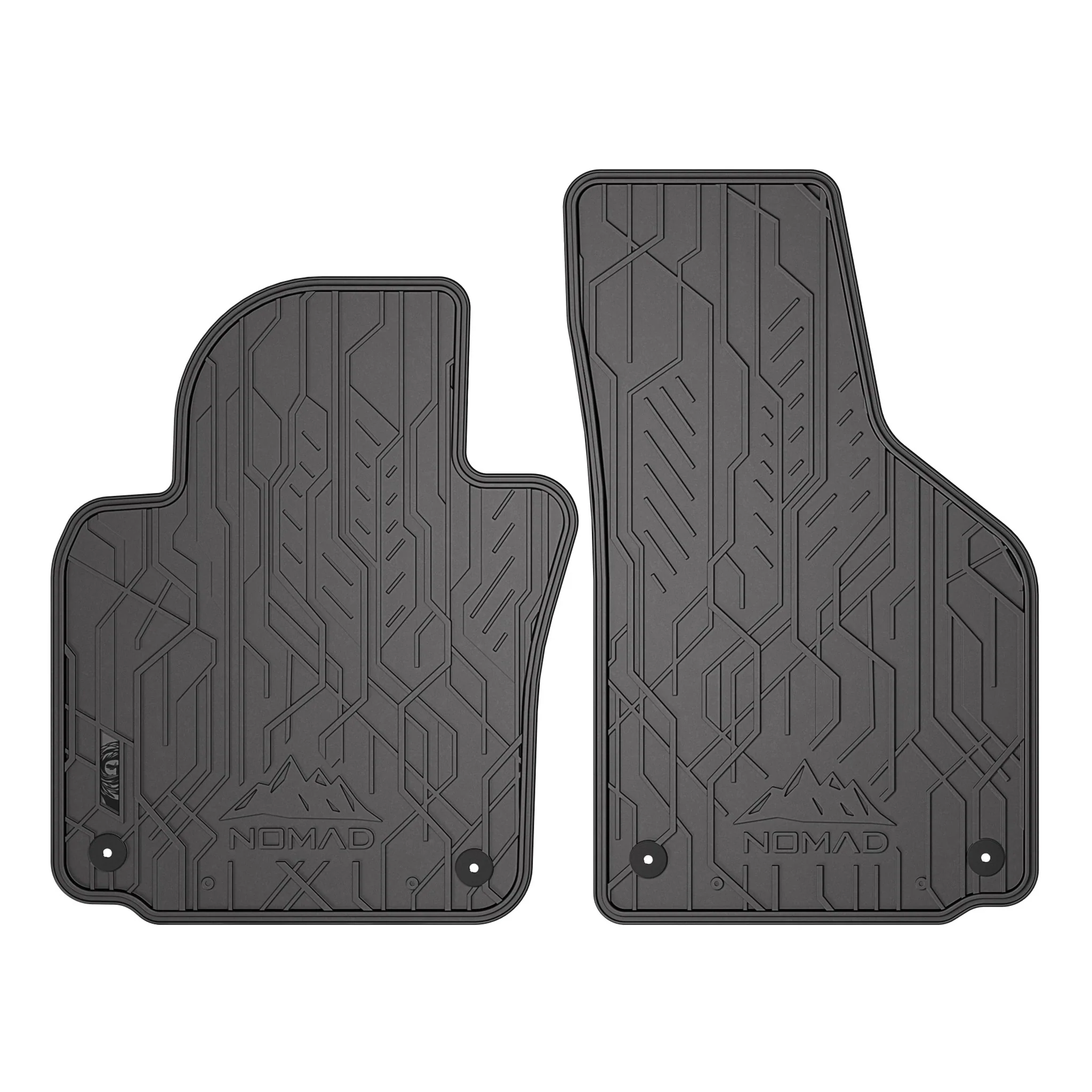 Fußmatten Gummimatten Automatten für Seat Leon II 2005-2012 Gummi Schwarz 2tlg