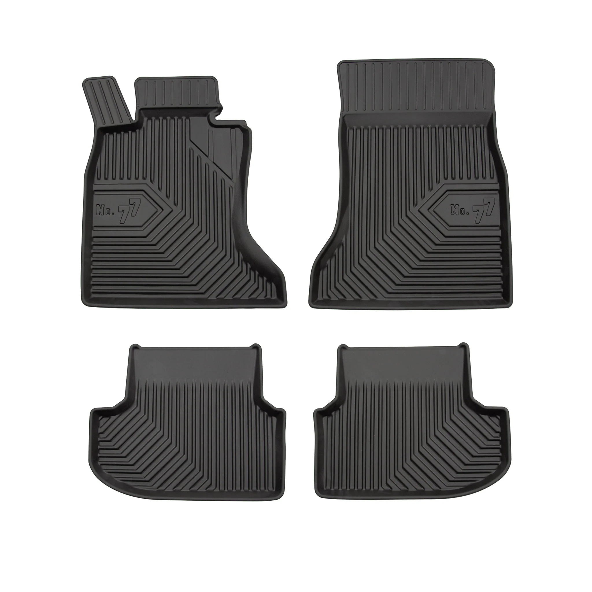 Fußmatten Gummimatten für BMW 5er F10 F11 2013-2017 FL xDrive TPE Schwarz 4 tlg