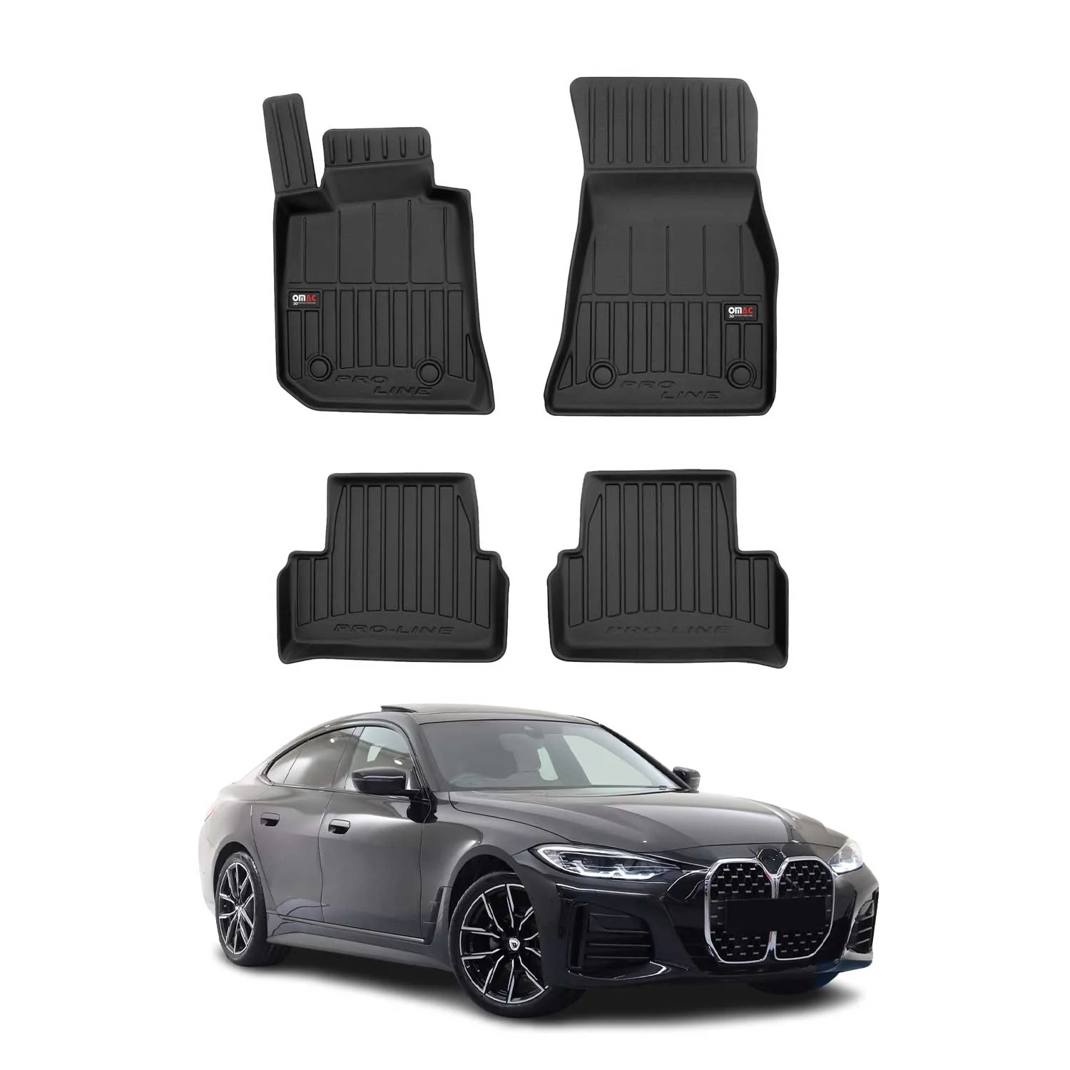 Fußmatten Gummimatten für BMW 4er G26 Gran Coupe / i4 2020-2026 Premium TPE 4tlg