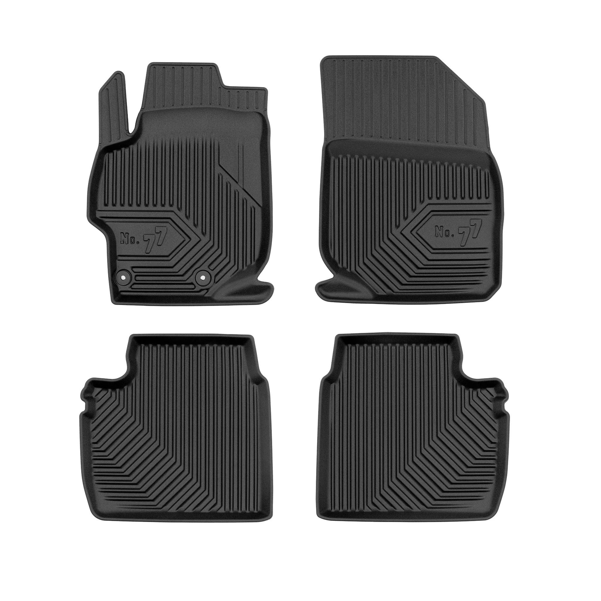 Fußmatten Gummimatten für Citroen C-Elysée II 2012-2026 TPE Schwarz 4 Teile